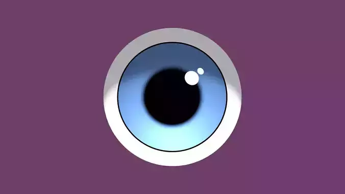 Anime Toon Procedural Eye for Blender 3D model