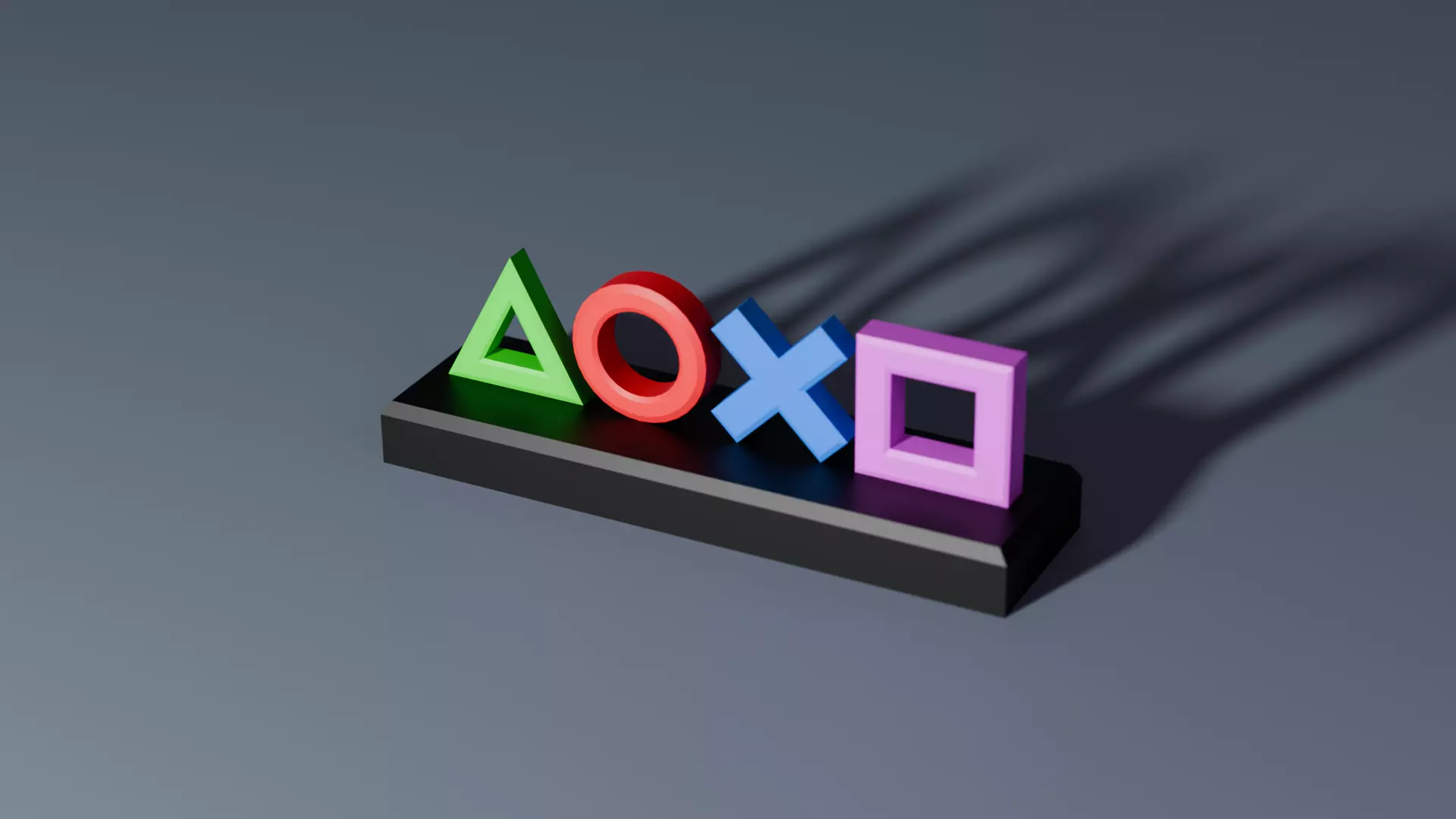 Playstaion Controller Buttons Decoration Free low-poly 3D model_0