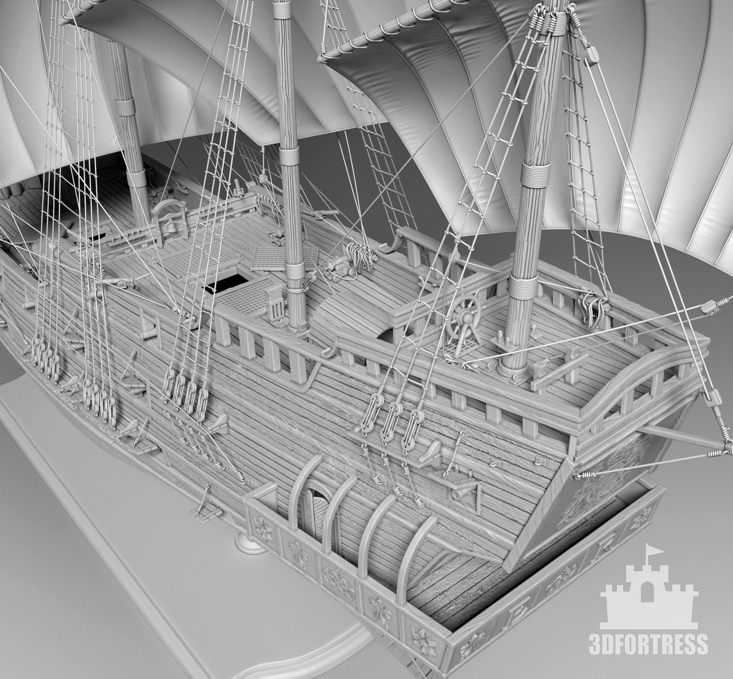 Drakes Flagship 3D print model_4