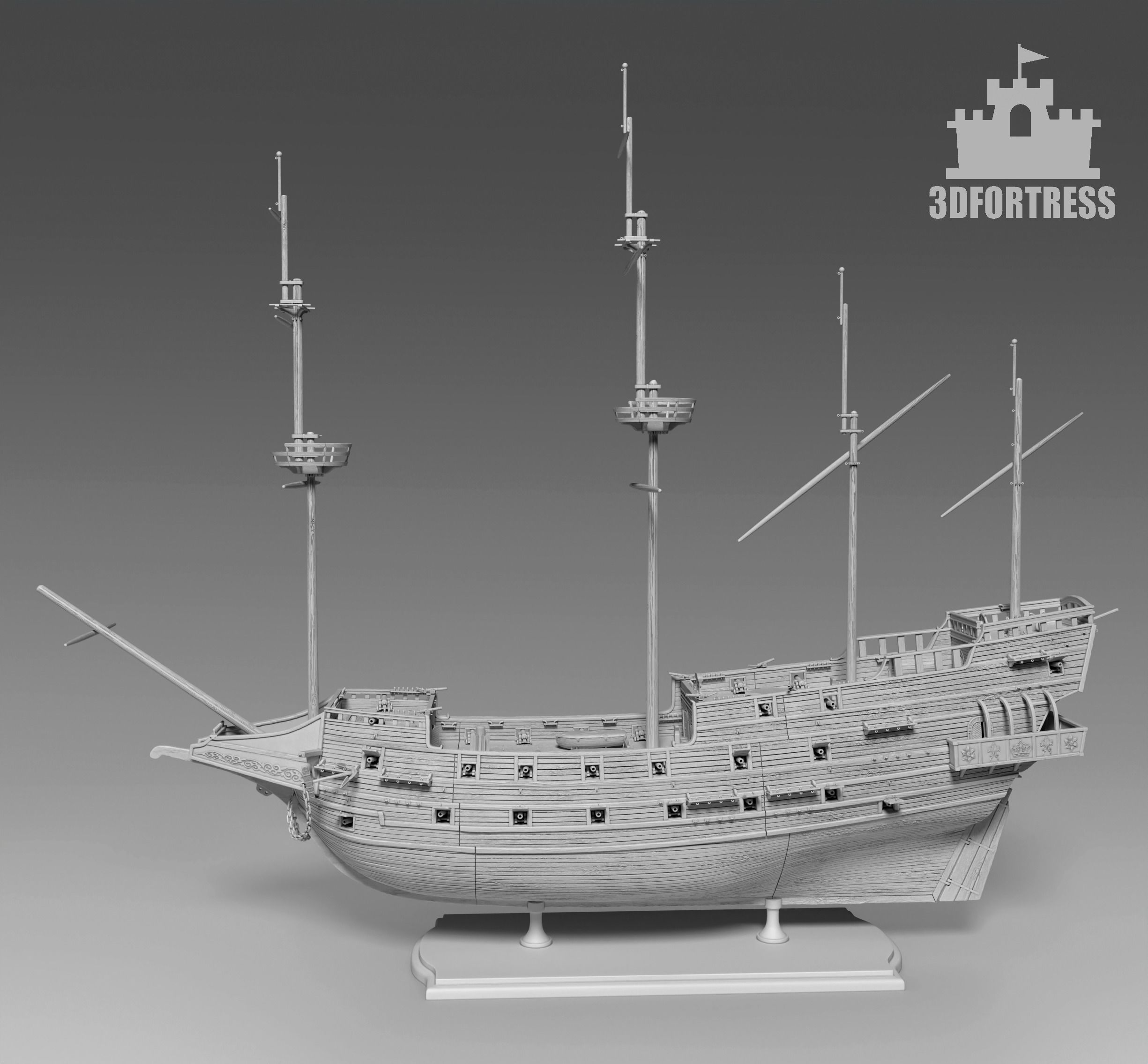 Drakes Flagship 3D print model_6
