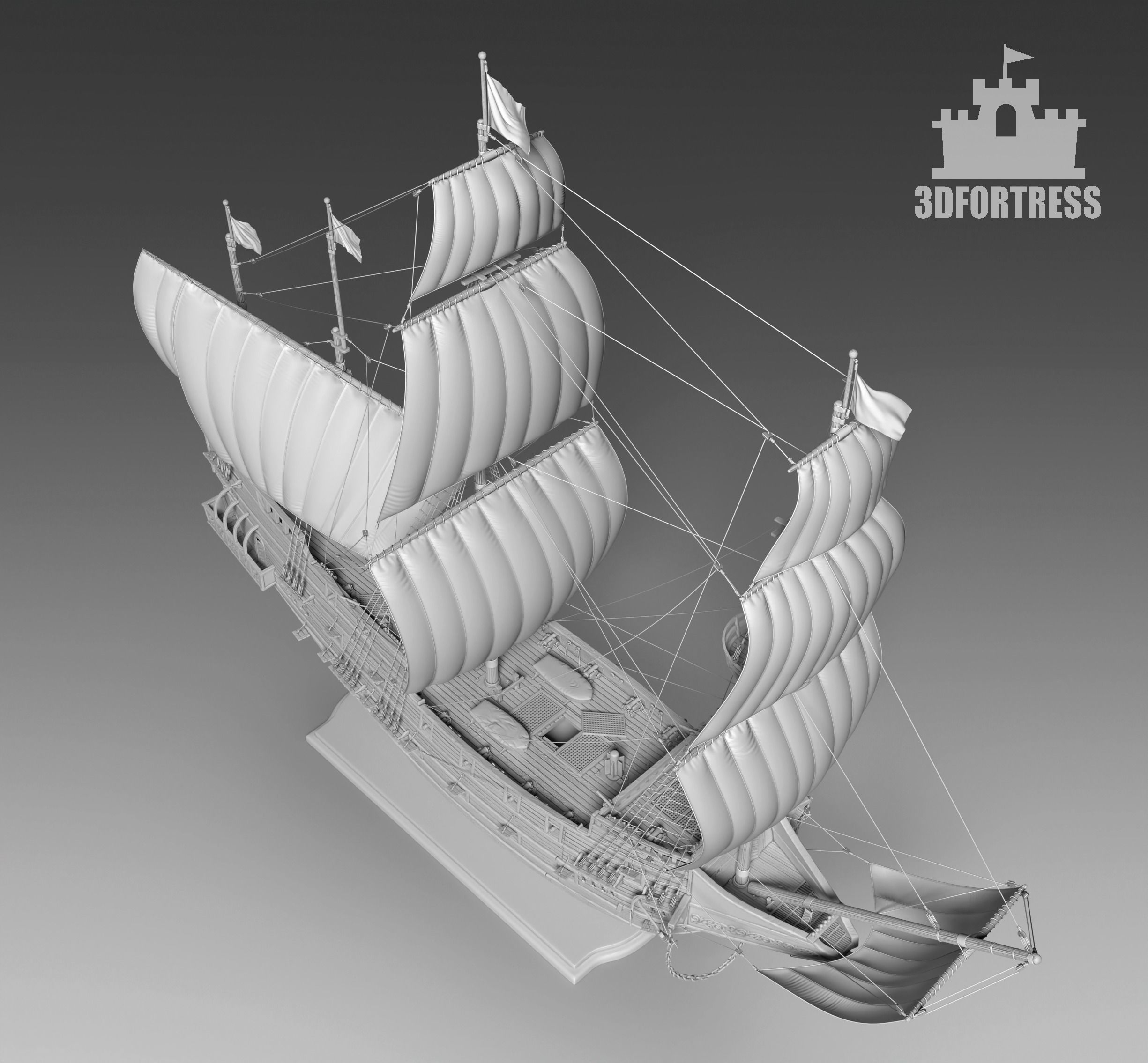 Drakes Flagship 3D print model_1