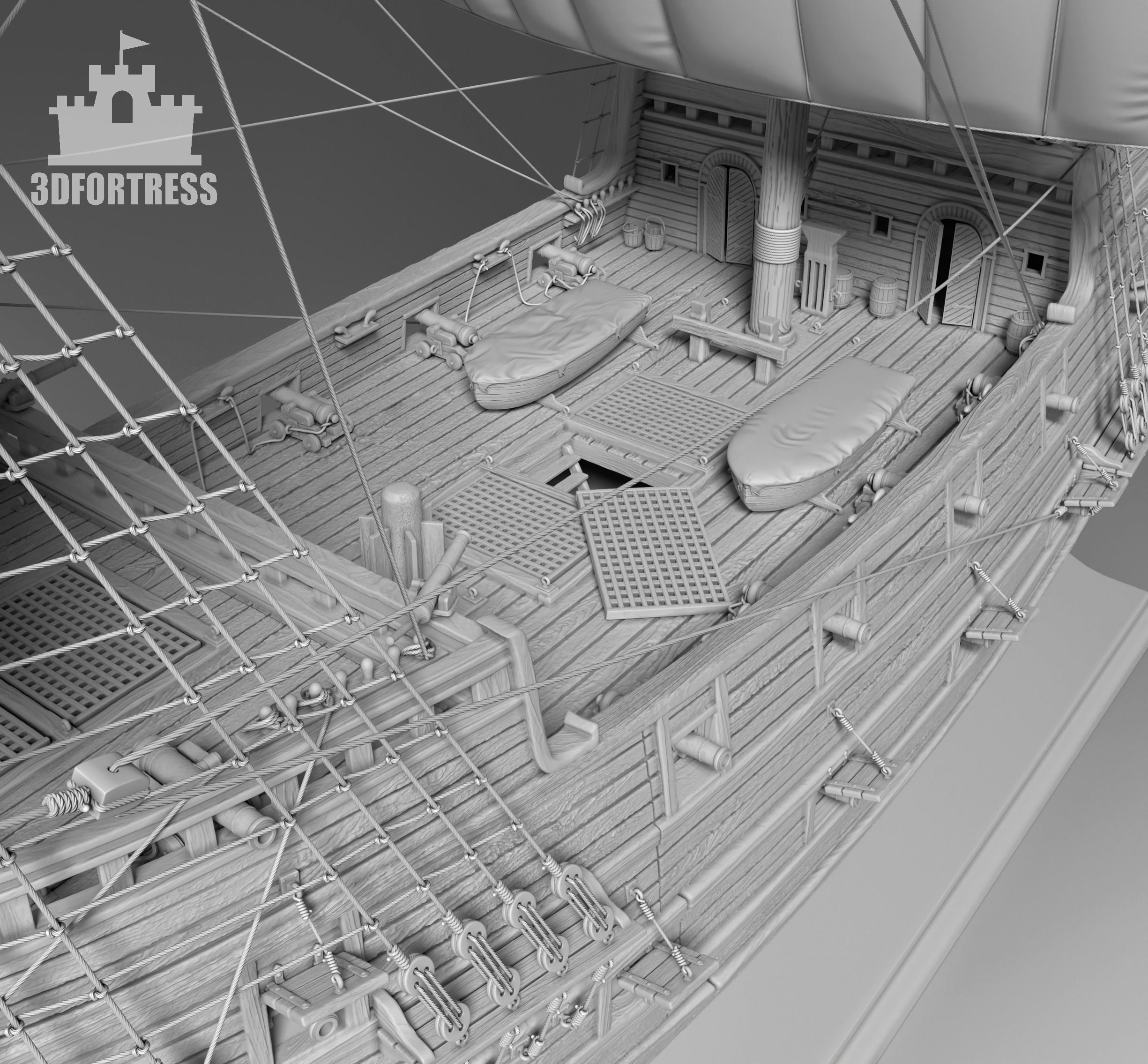 Drakes Flagship 3D print model_5