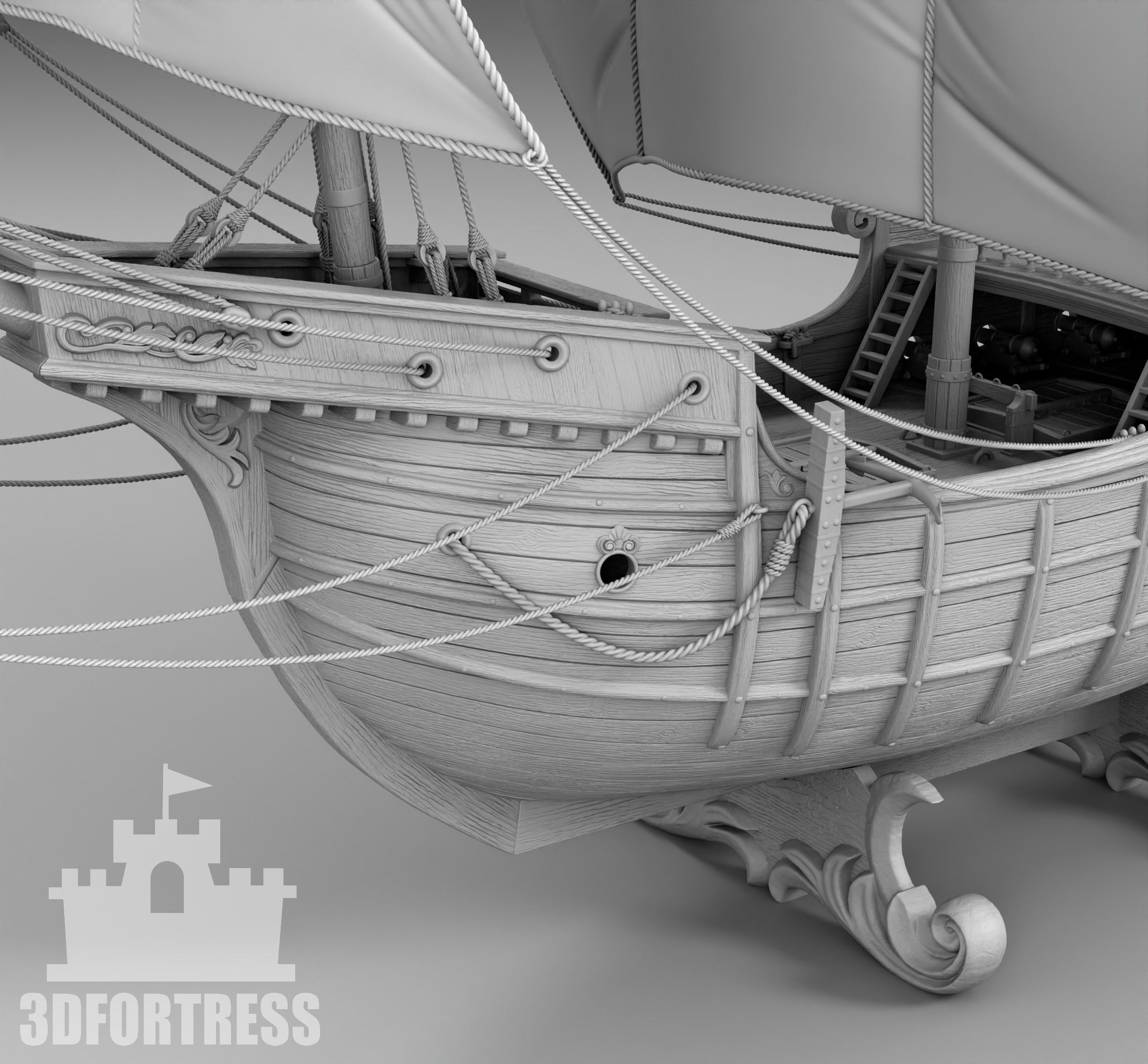 Caravela 3D print model_5