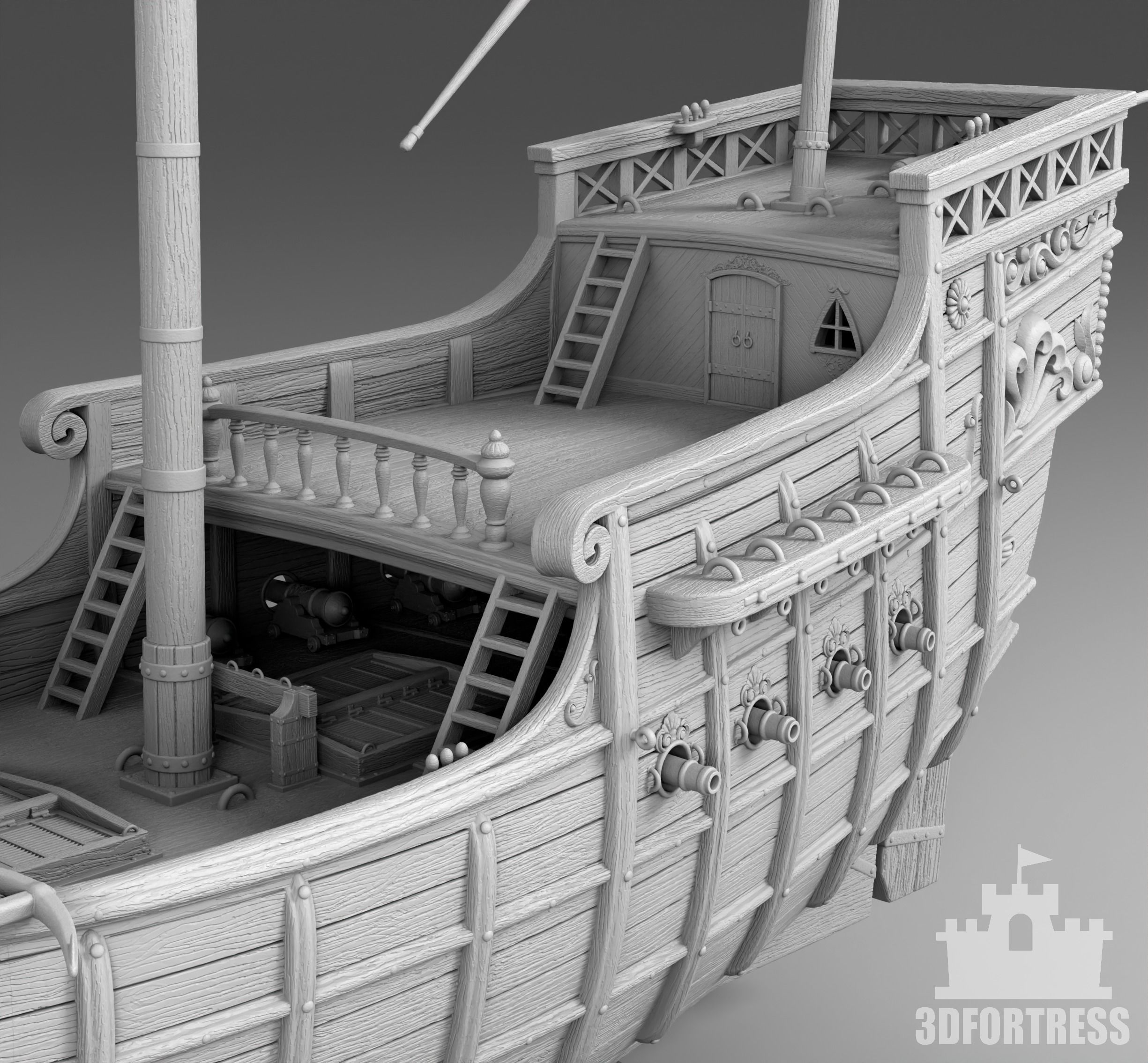 Caravela 3D print model_9