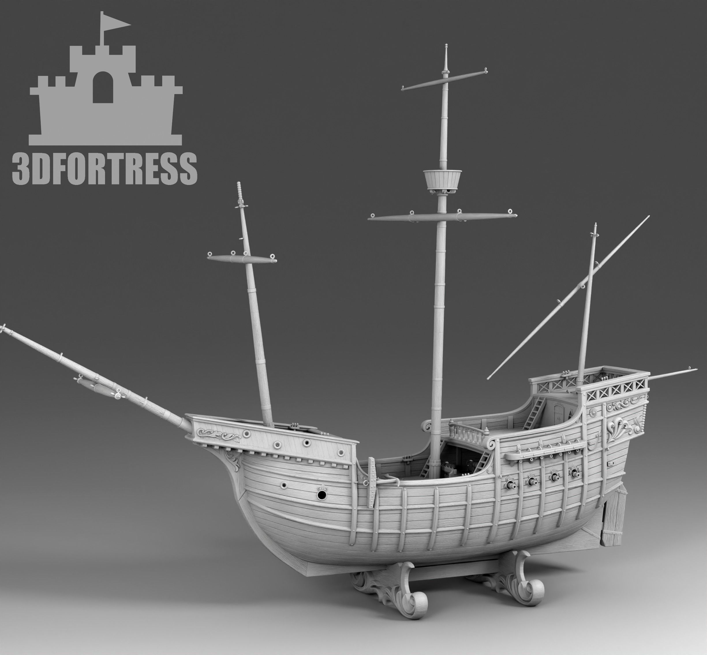 Caravela 3D print model_7