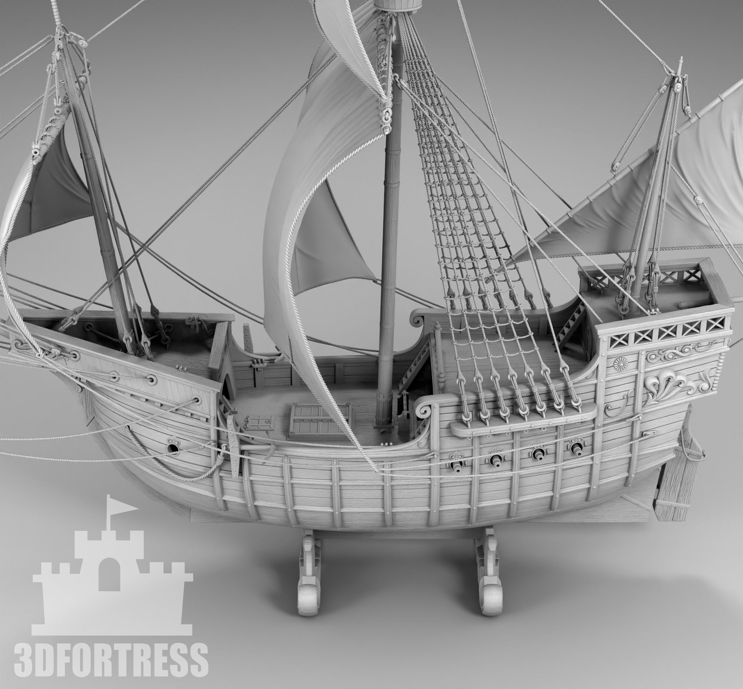 Caravela 3D print model_6