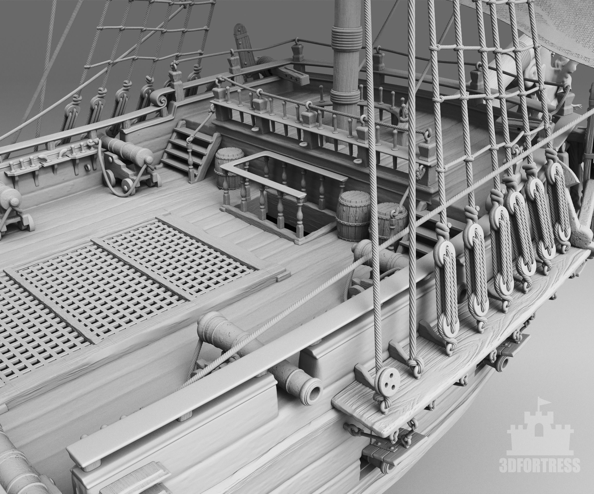 Black pearl 3D print model_6