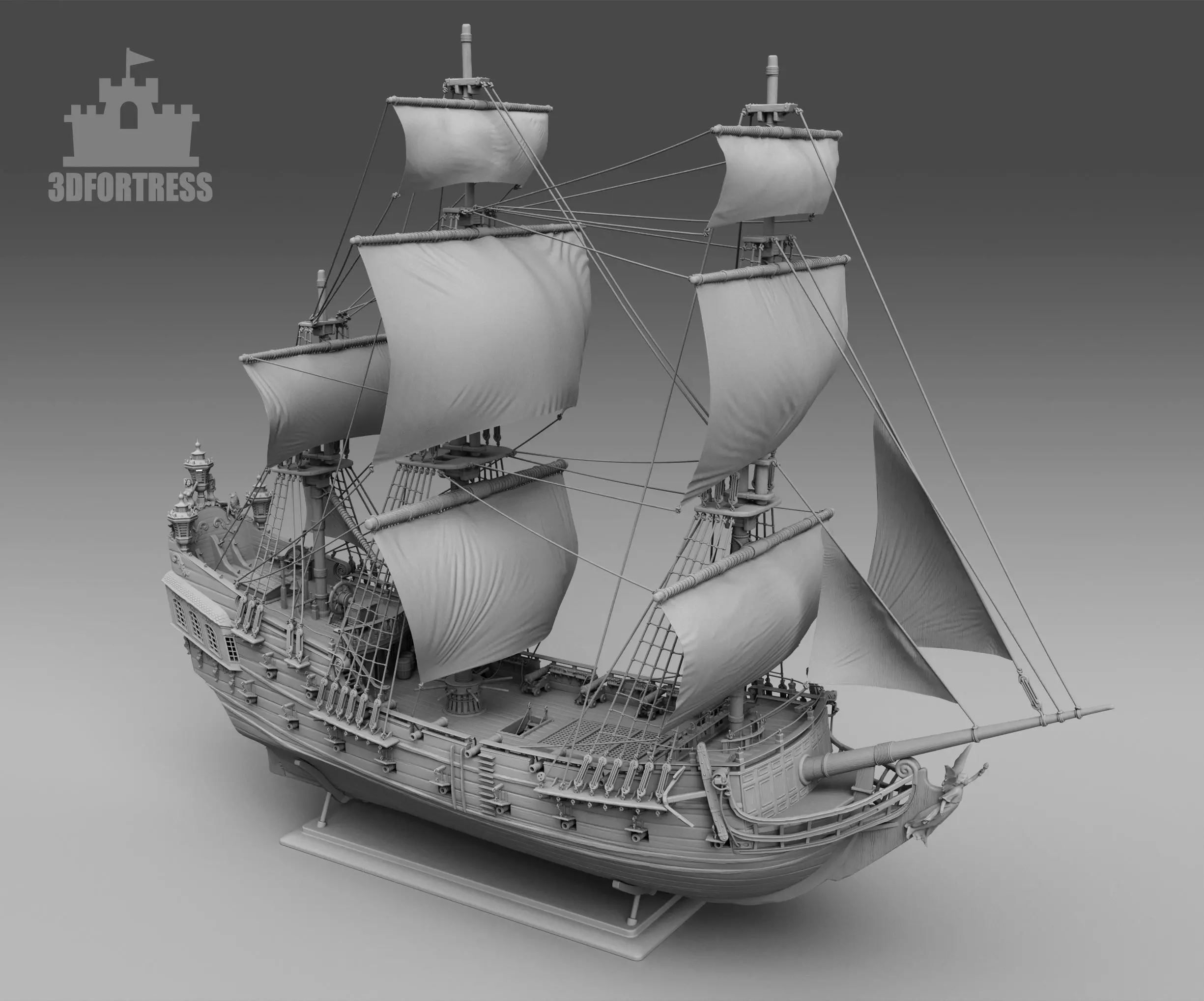Black pearl 3D print model_0