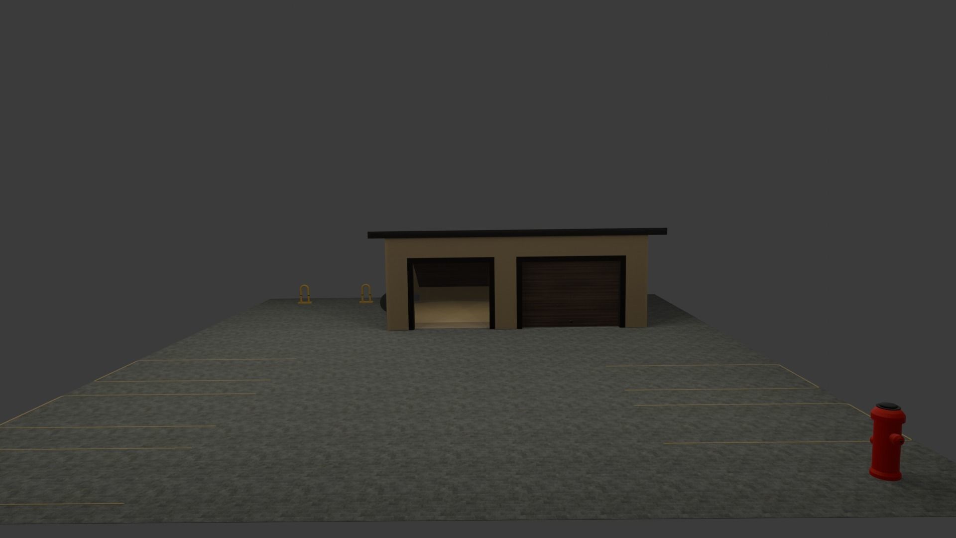 Garage and Parking Free low-poly 3D model_2