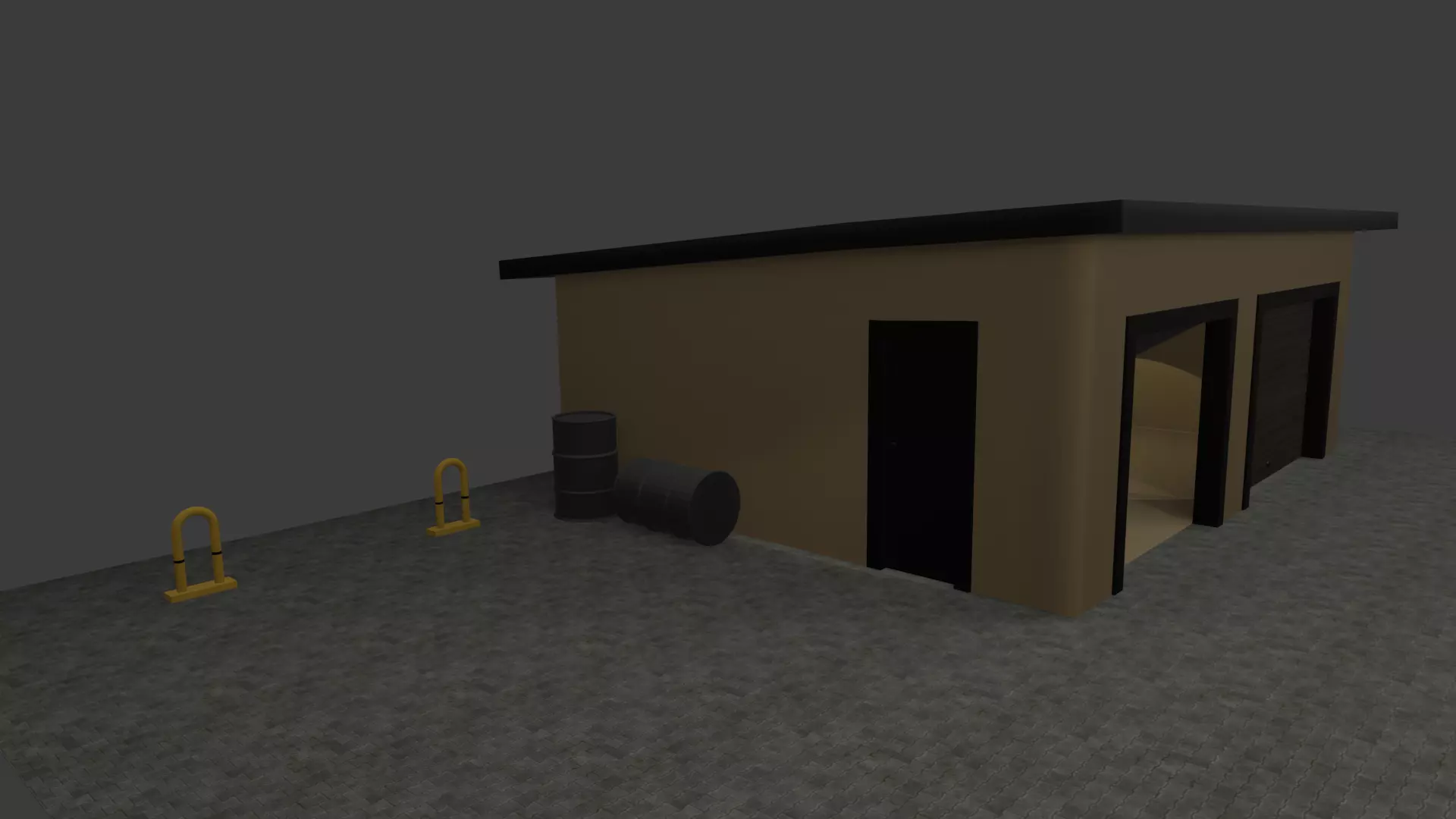 Garage and Parking Free low-poly 3D model_0