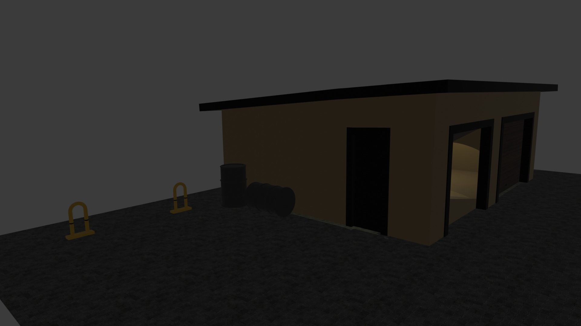 Garage and Parking Free low-poly 3D model_1