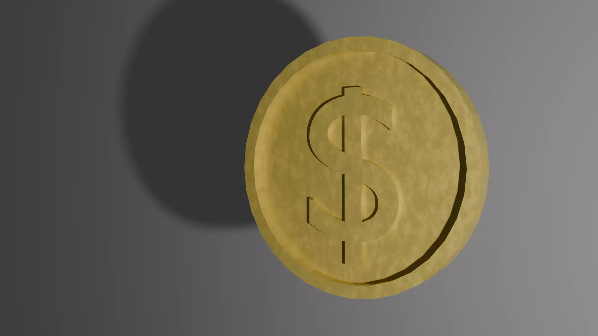 Animated Coin Low-poly 3D model