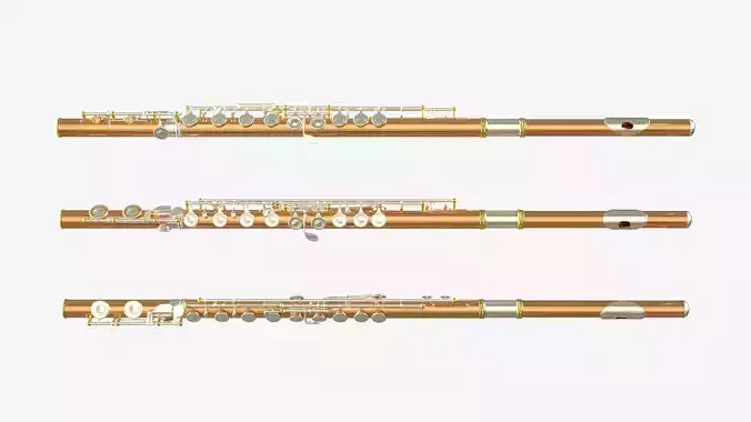 Flute Copper Barss 3D model