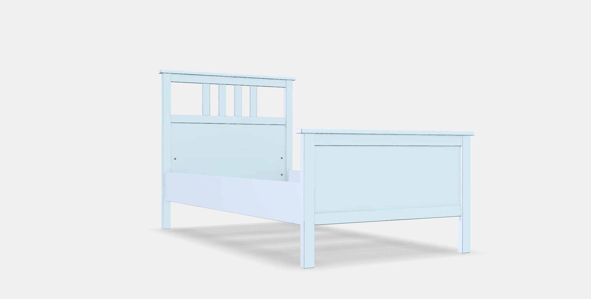 HEMNES Bed frame 6 Low-poly 3D model_9