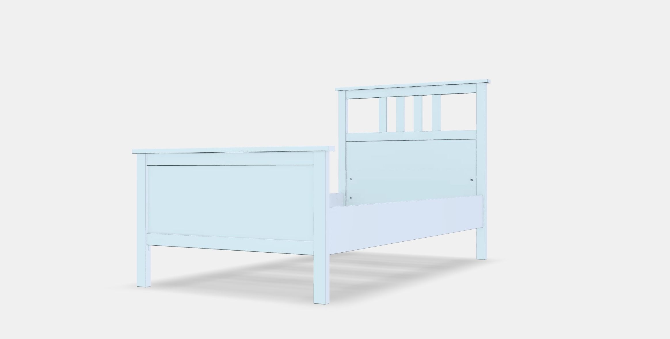 HEMNES Bed frame 6 Low-poly 3D model_13