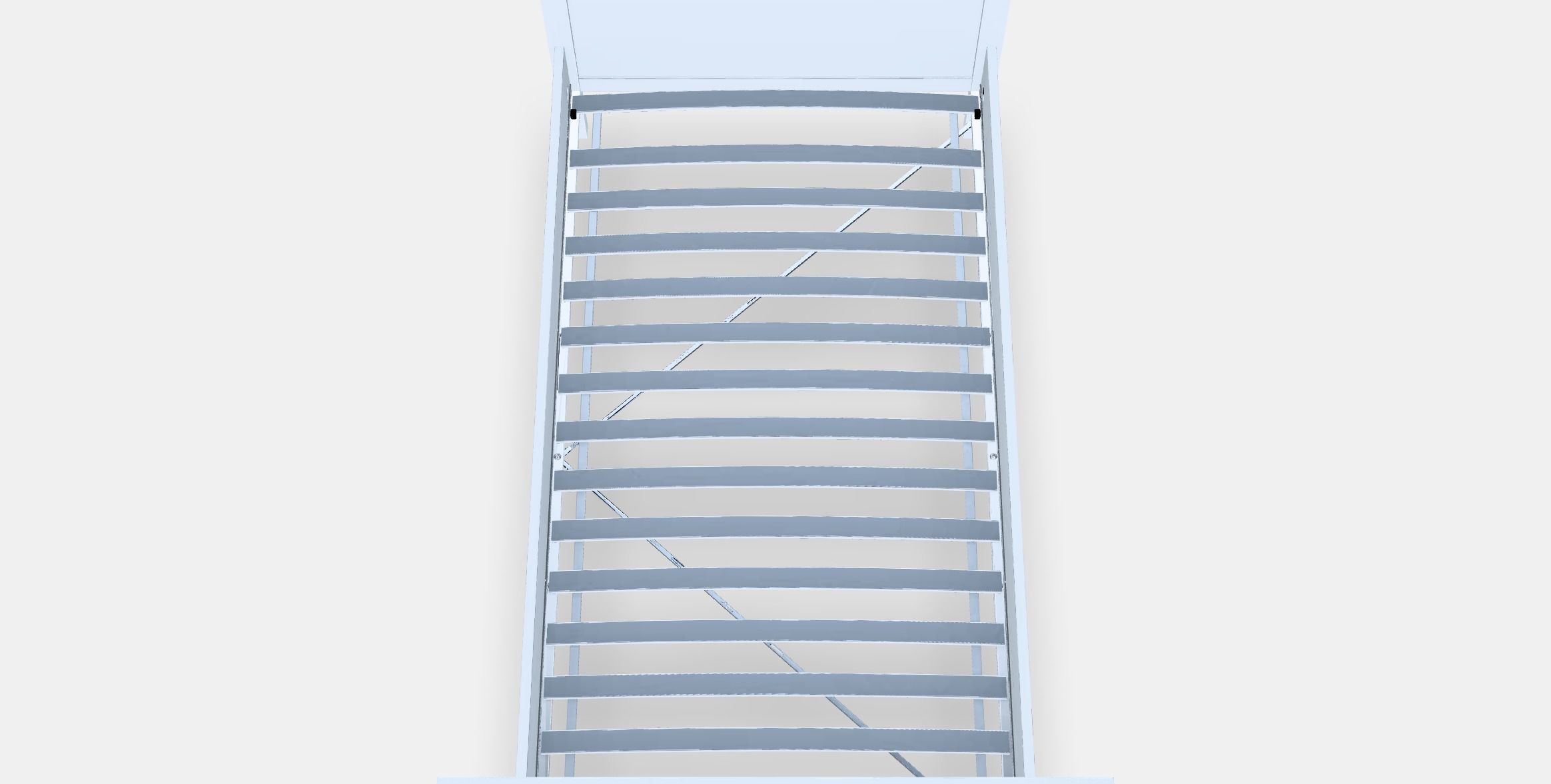 HEMNES Bed frame 6 Low-poly 3D model_5