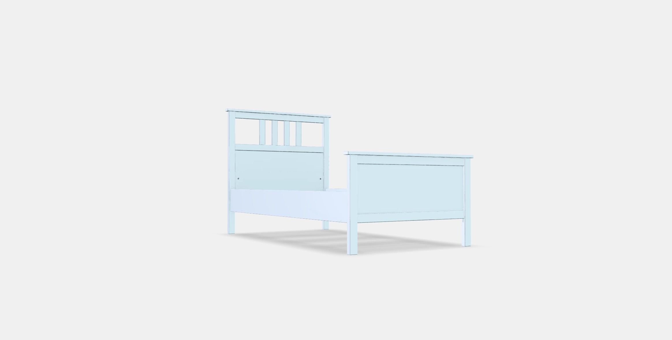 HEMNES Bed frame 6 Low-poly 3D model_3