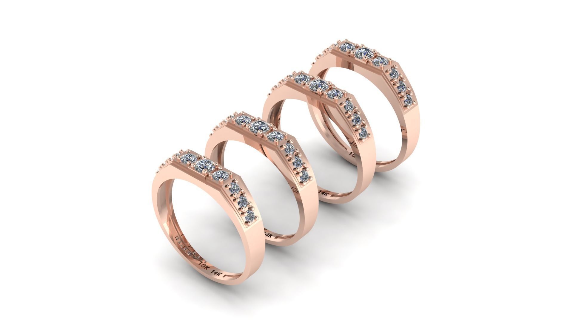 Ring collection  3D print model_12