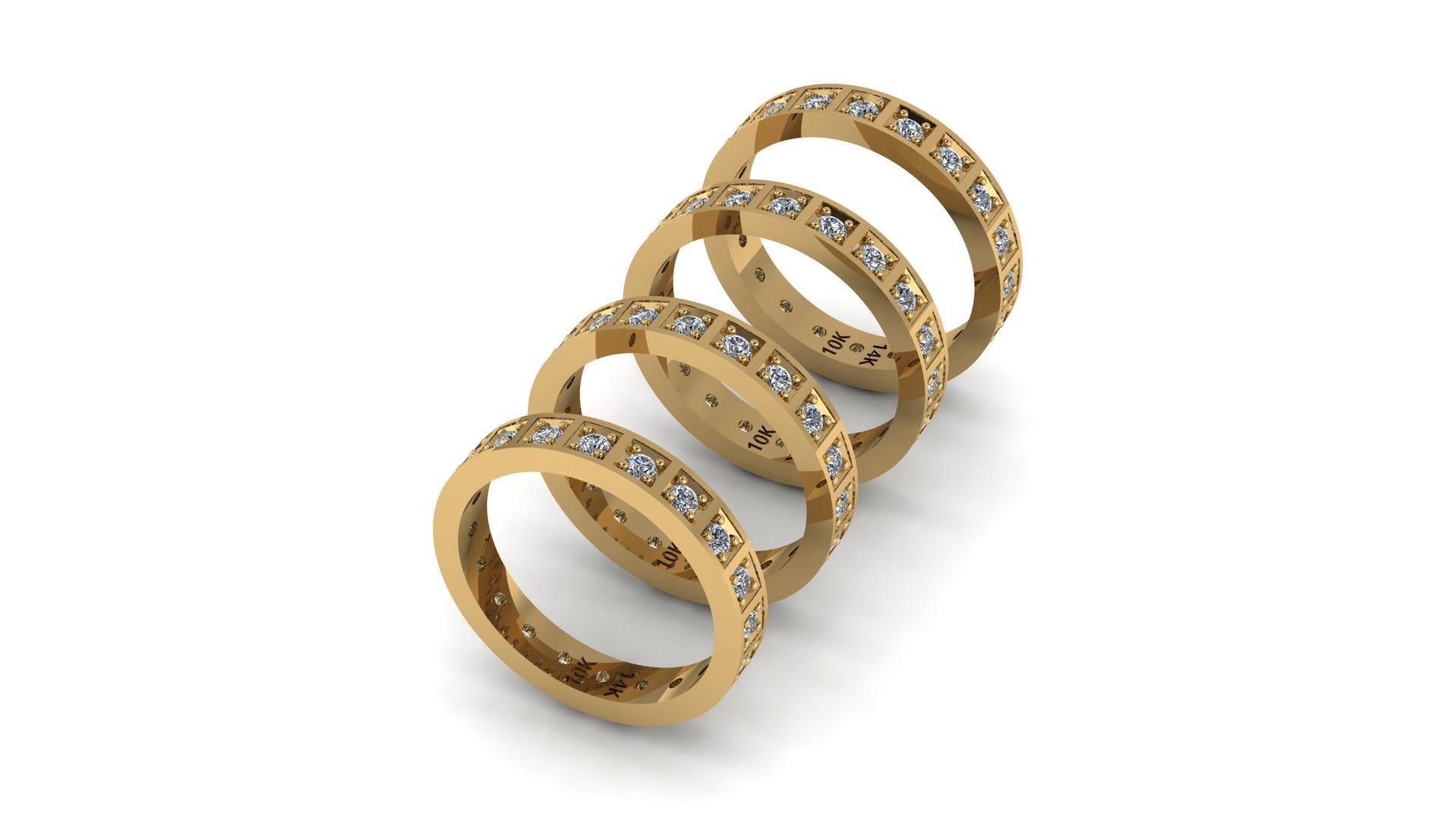 Ring collection  3D print model_8