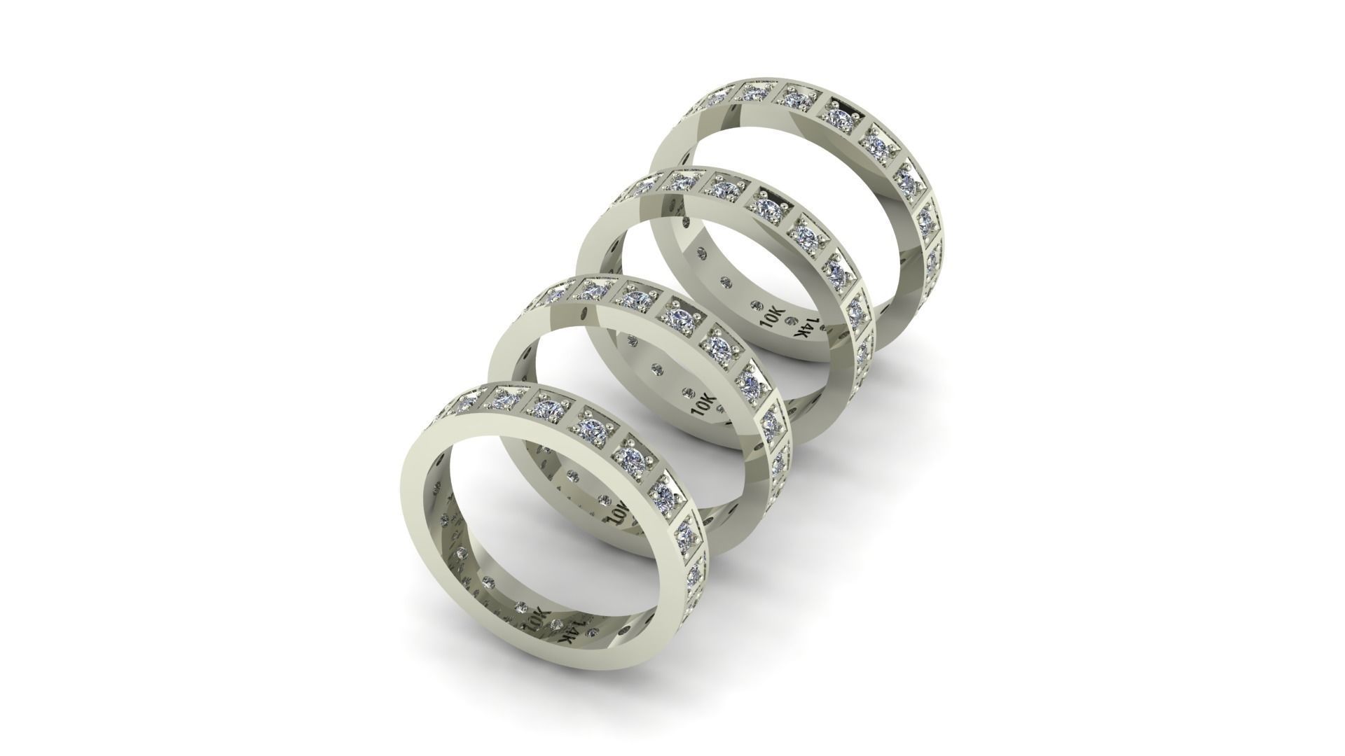 Ring collection  3D print model_6