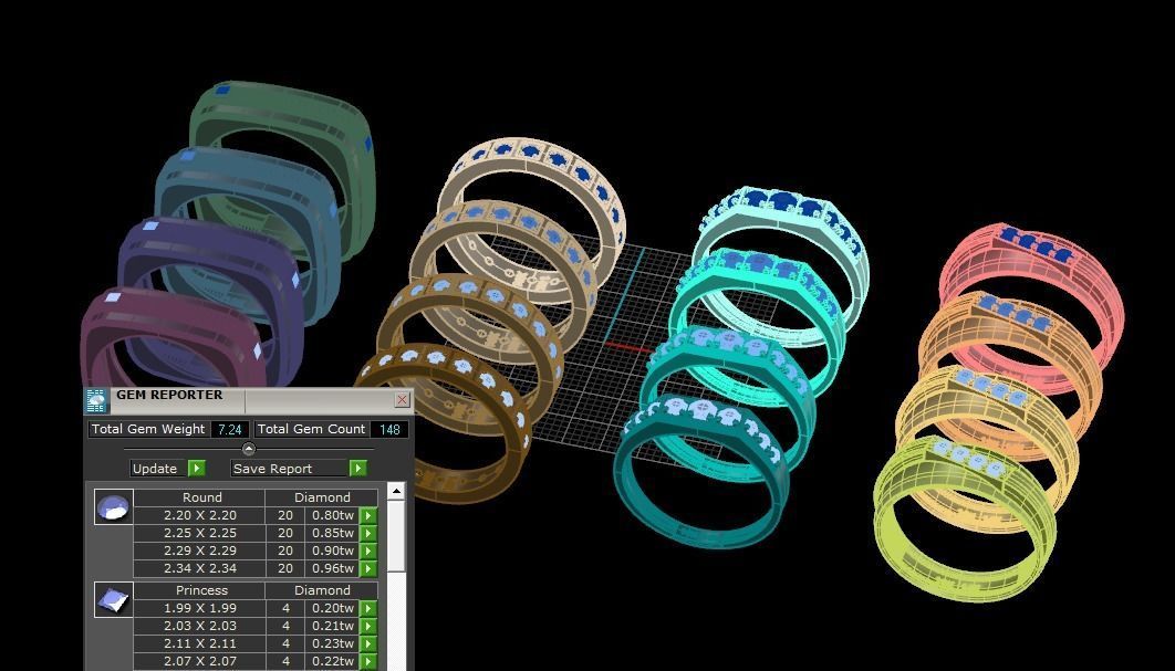 Ring collection  3D print model_19