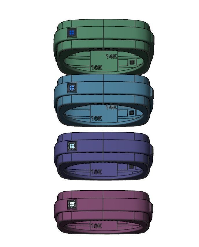 Ring collection  3D print model_16