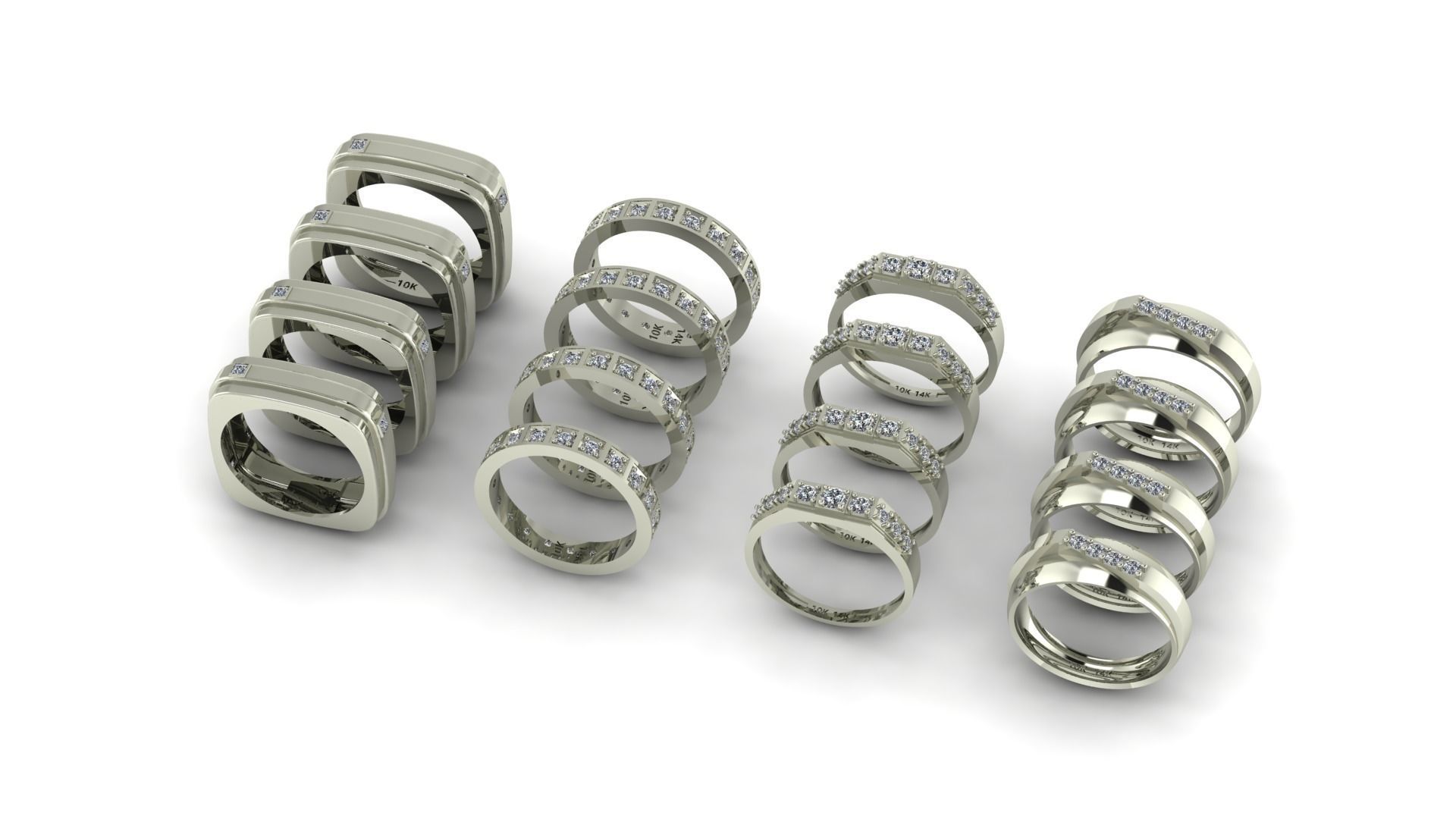 Ring collection  3D print model_2