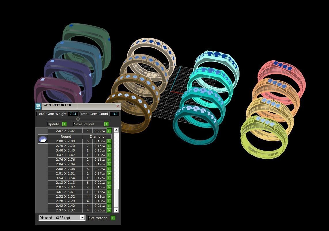 Ring collection  3D print model_18