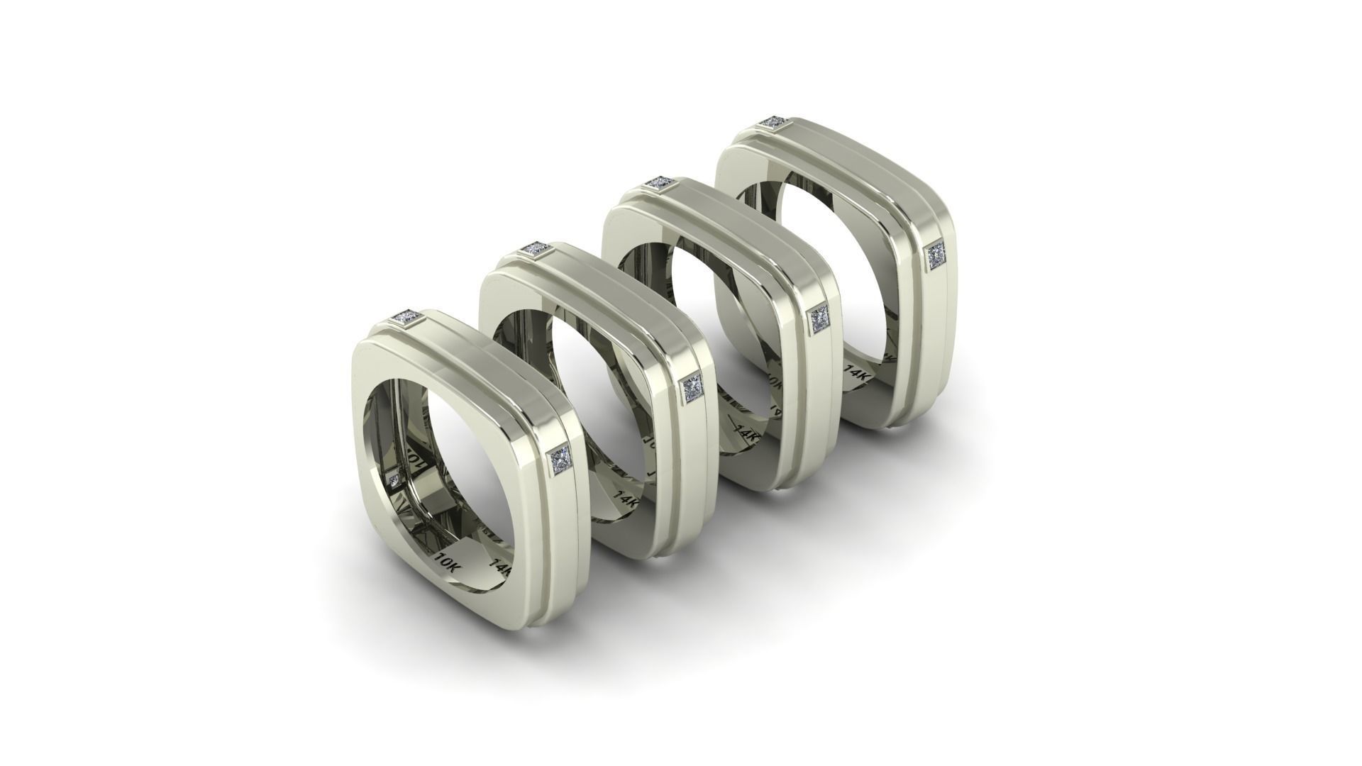Ring collection  3D print model_5