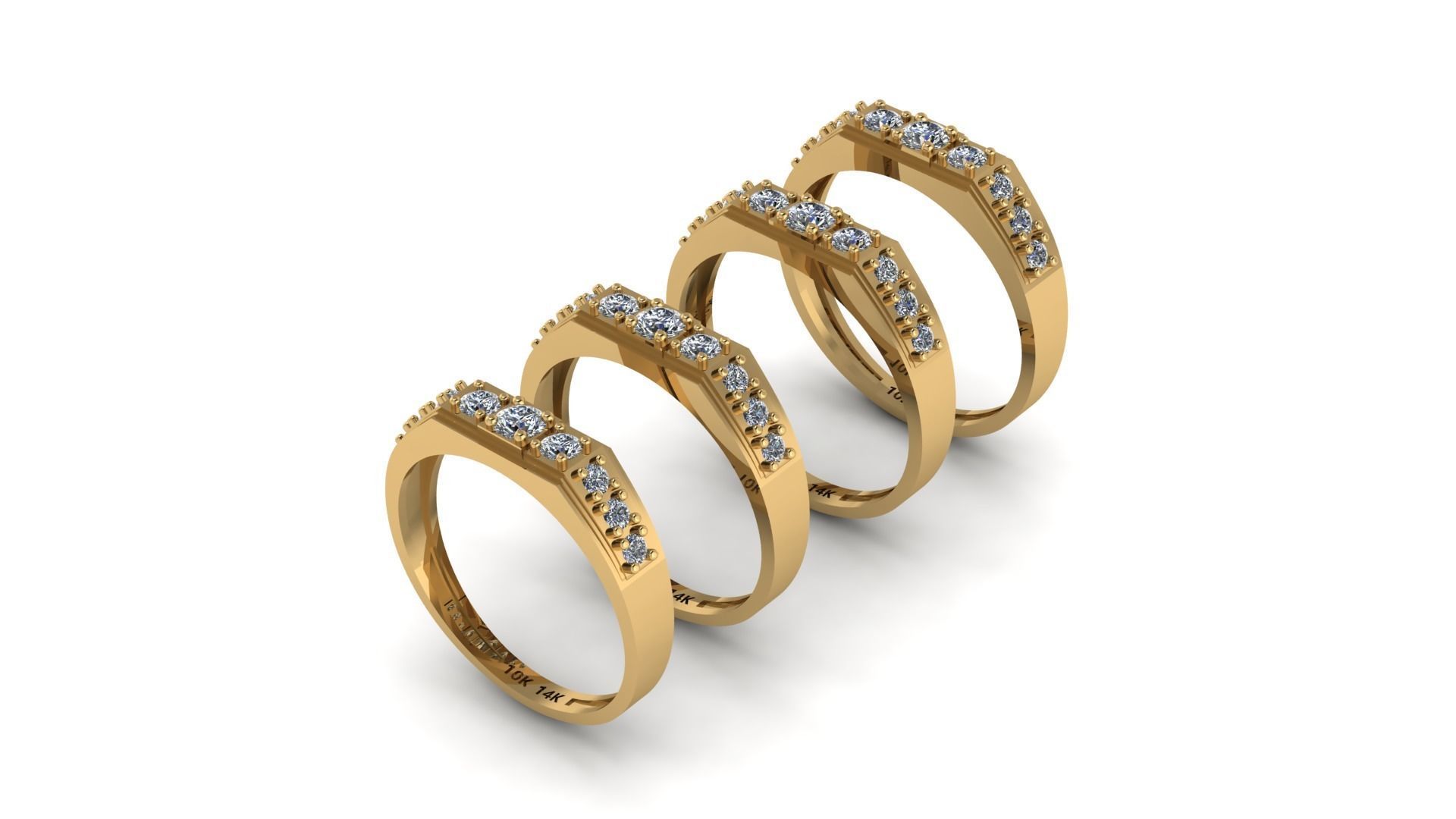 Ring collection  3D print model_13