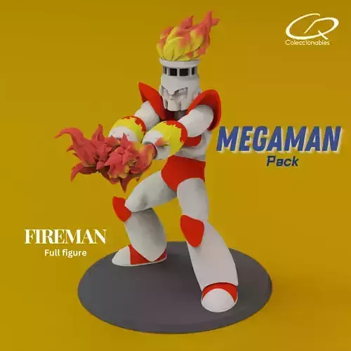 Megaman Pack Collection - Fireman full figure 3D print model