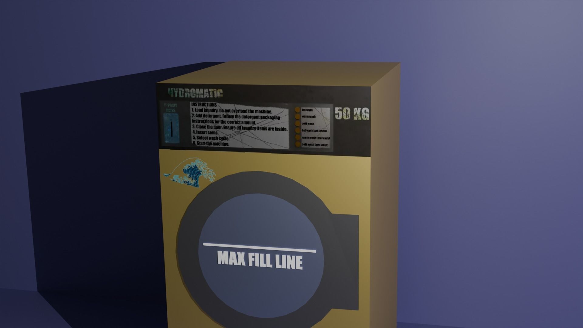 Washing machine 3D model_2