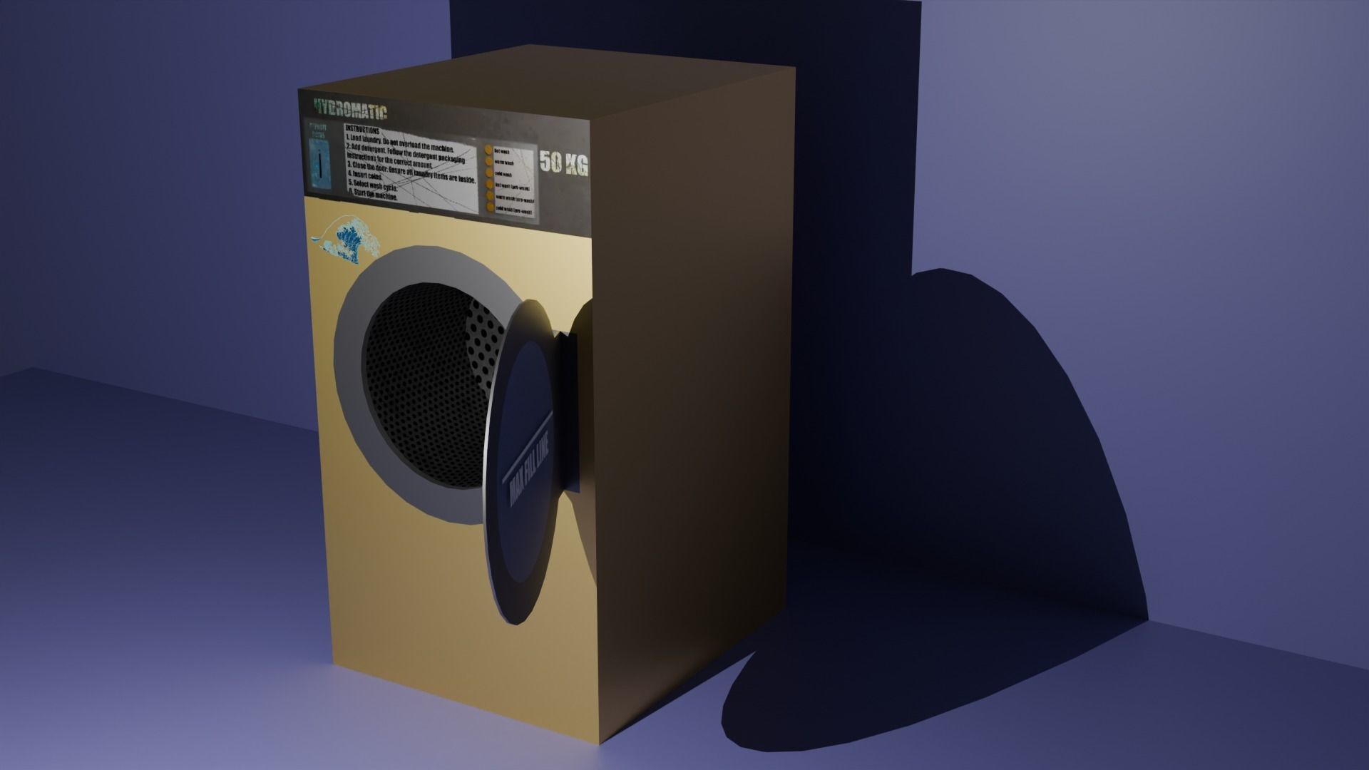 Washing machine 3D model_8