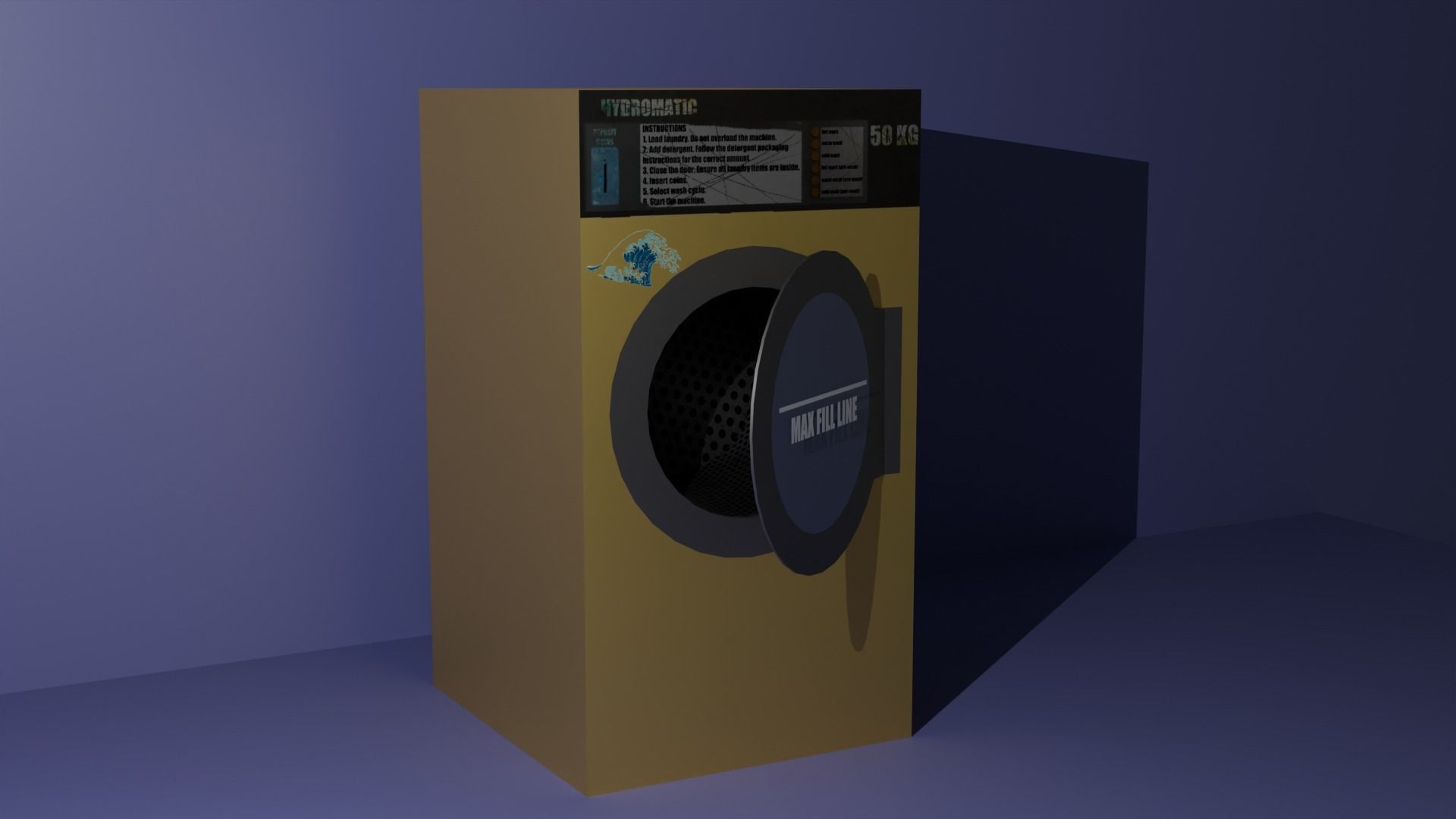 Washing machine 3D model_4