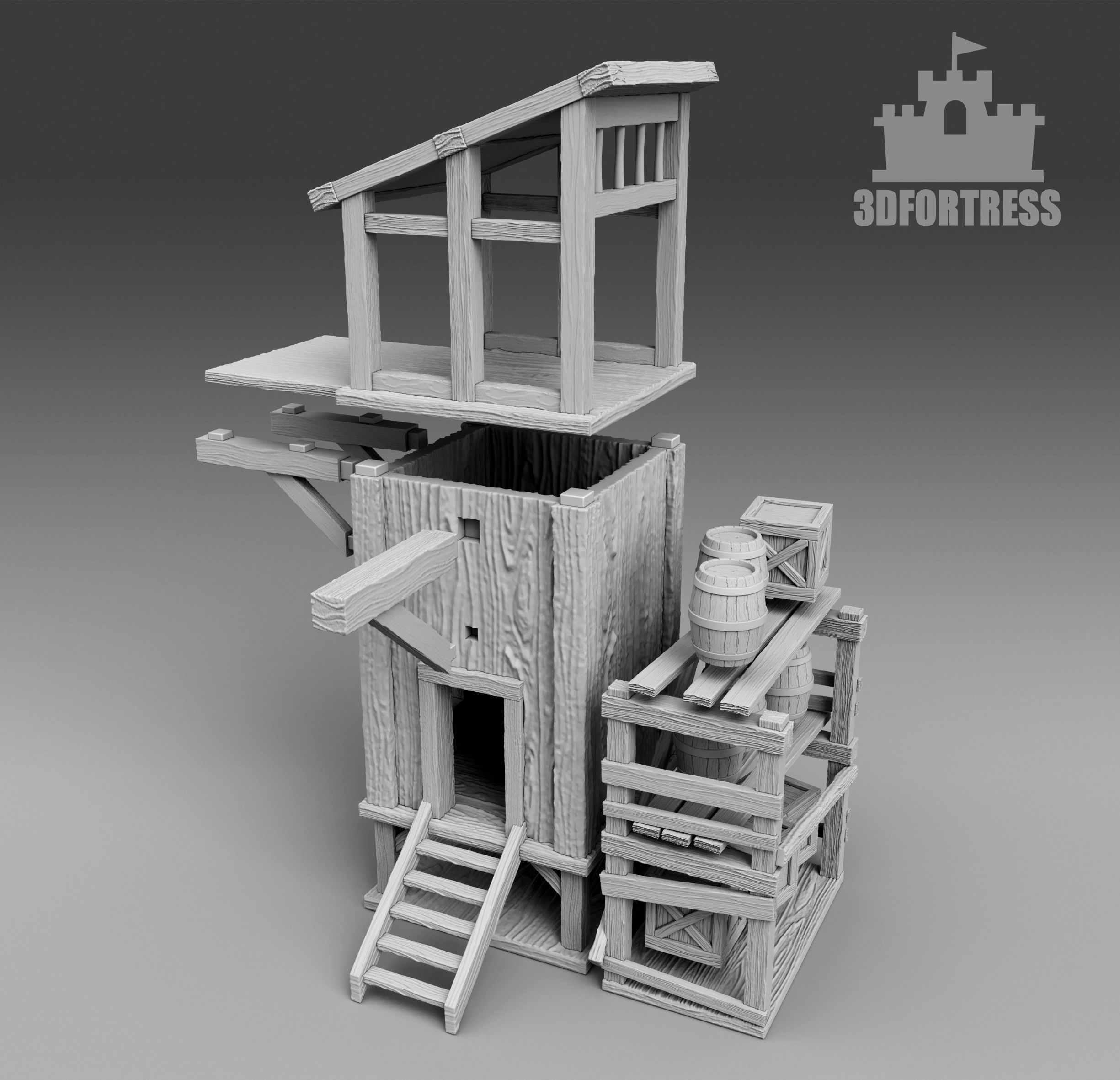 Tower 3D print model_3