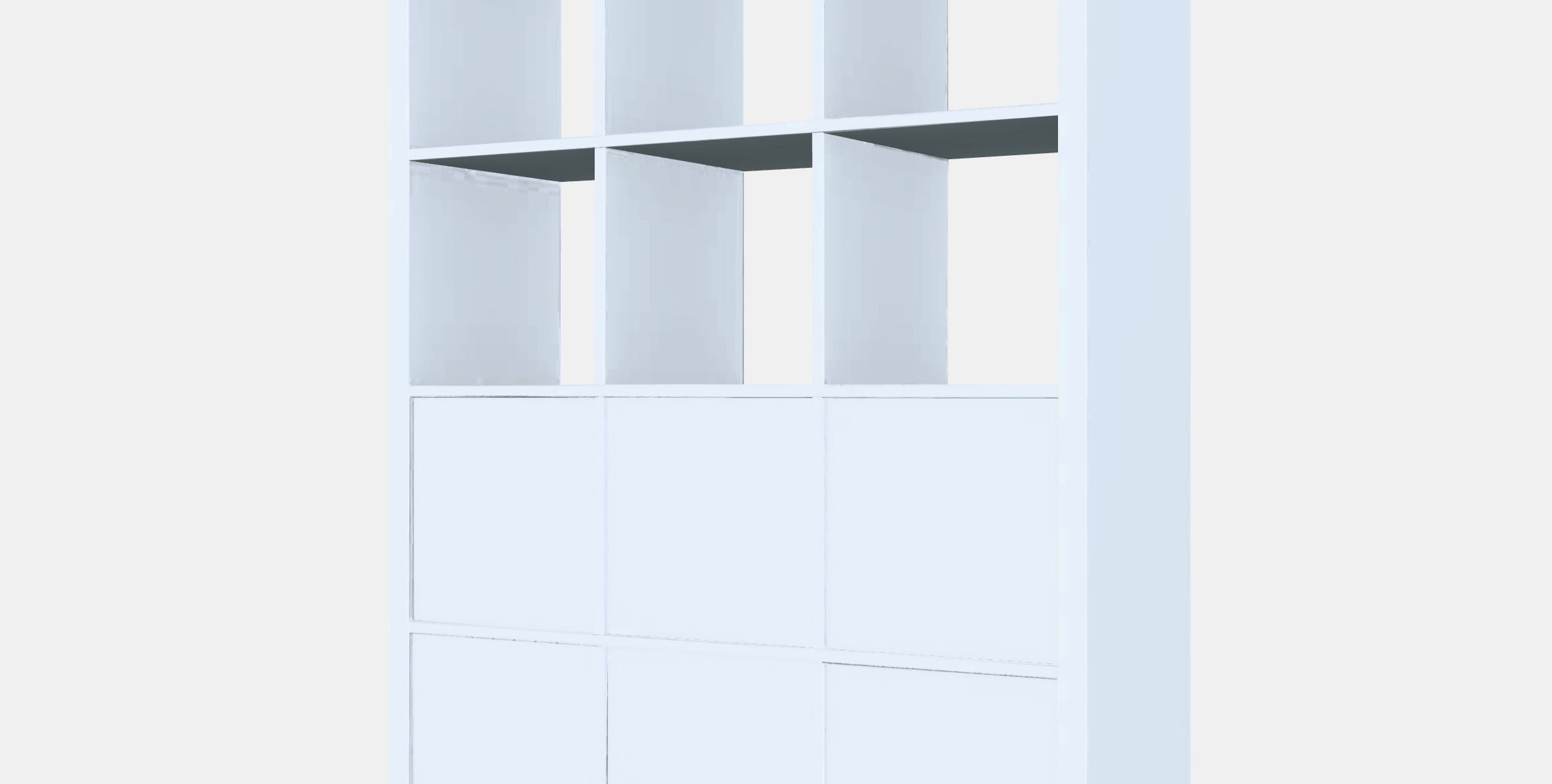 KALLAX Shelving unit with 6 inserts Low-poly 3D model_6
