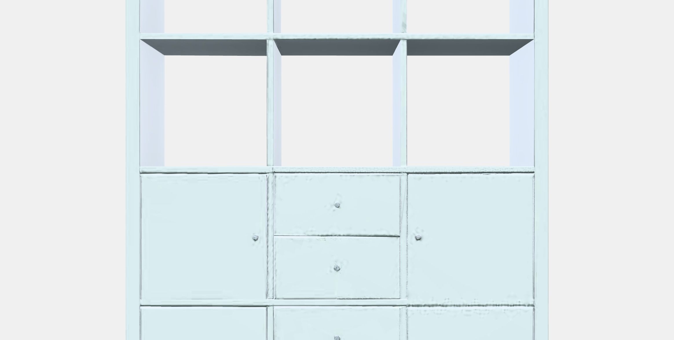 KALLAX Shelving unit with 6 inserts Low-poly 3D model_11