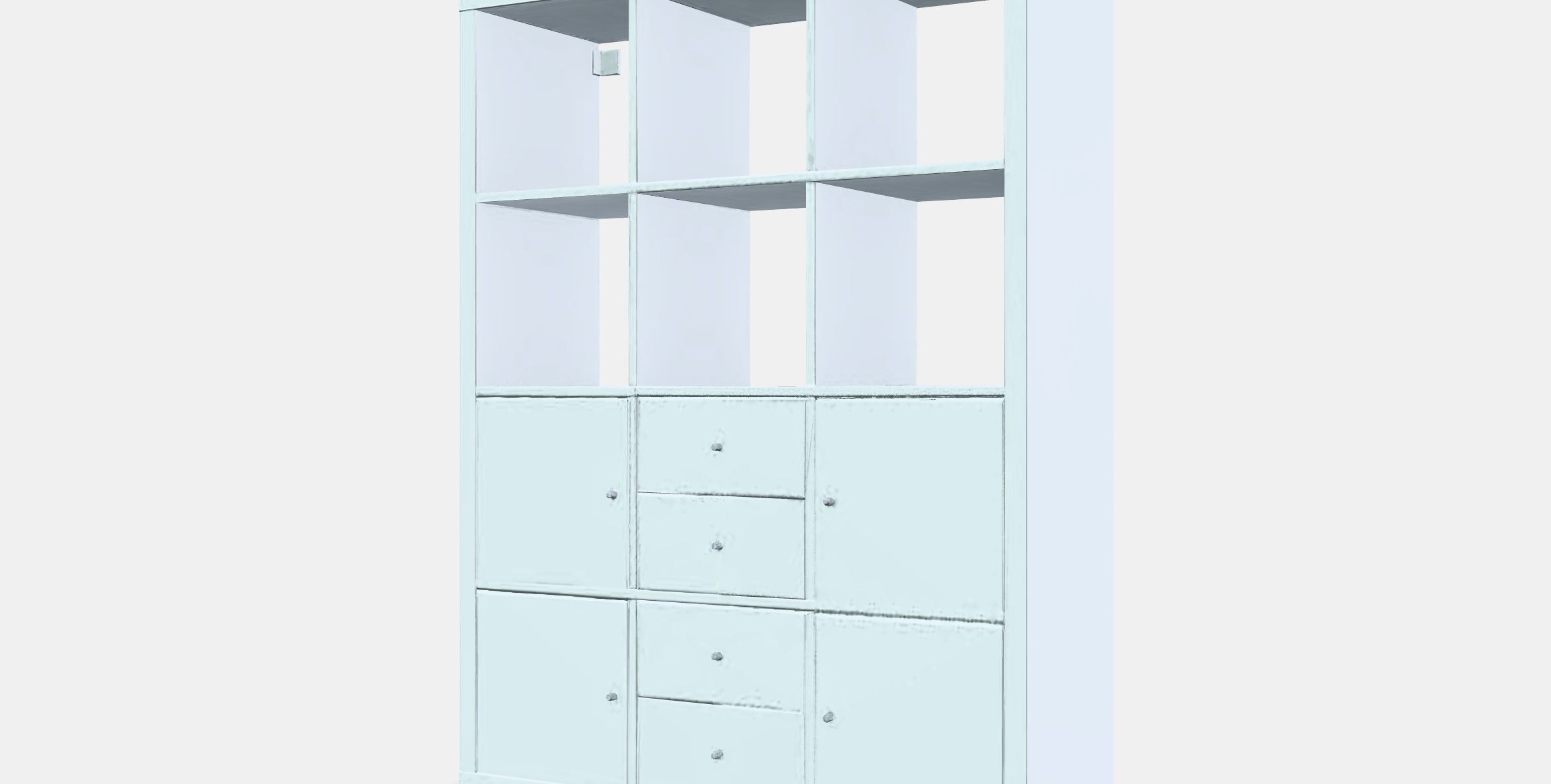 KALLAX Shelving unit with 6 inserts Low-poly 3D model_13