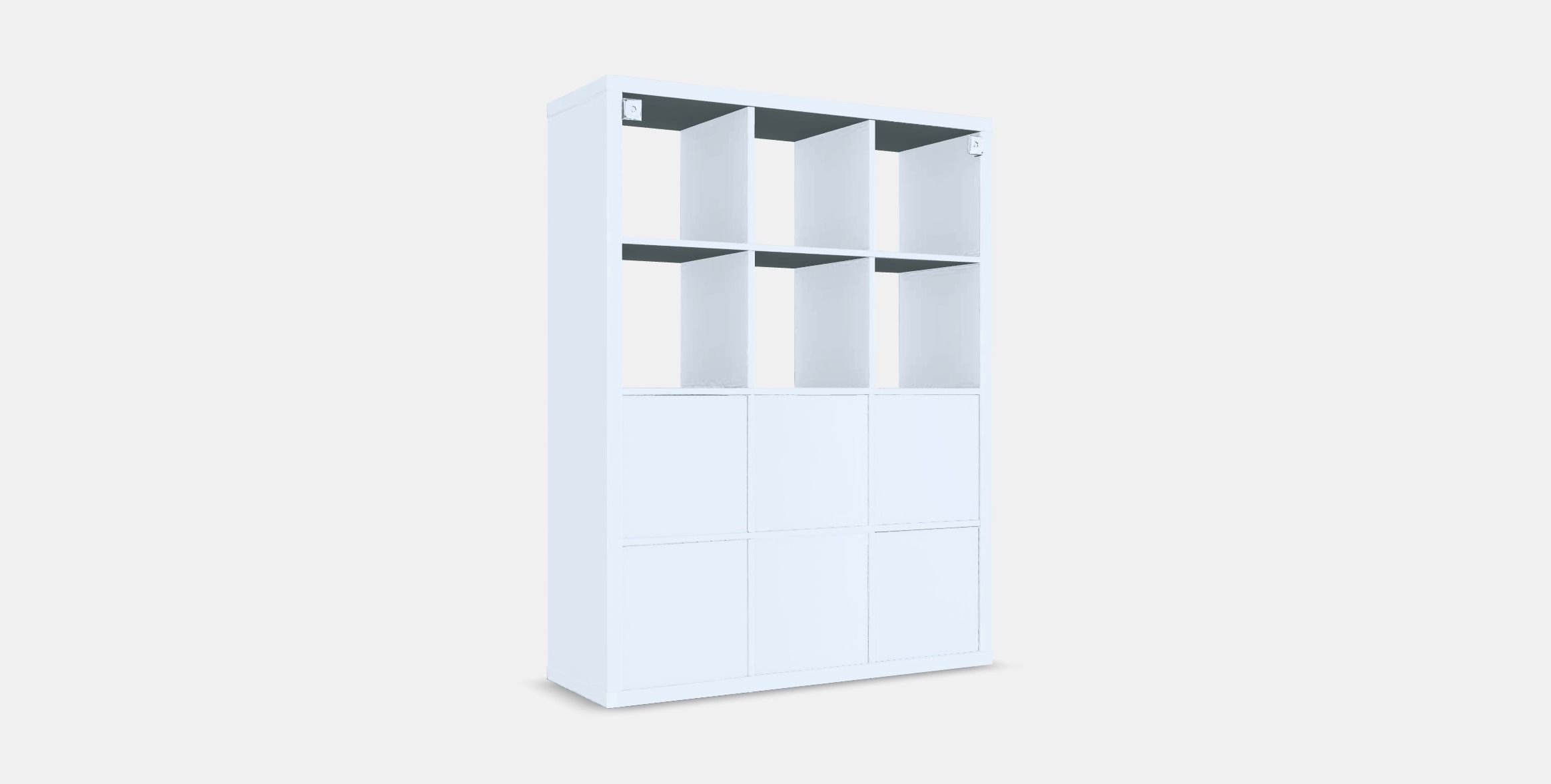 KALLAX Shelving unit with 6 inserts Low-poly 3D model_16