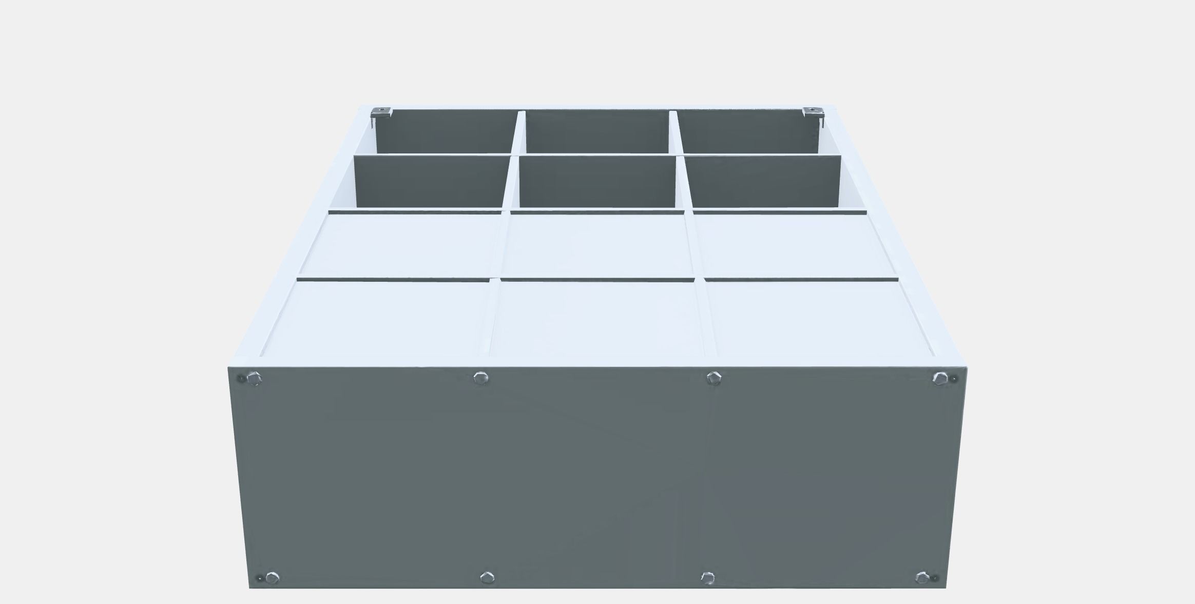 KALLAX Shelving unit with 6 inserts Low-poly 3D model_8