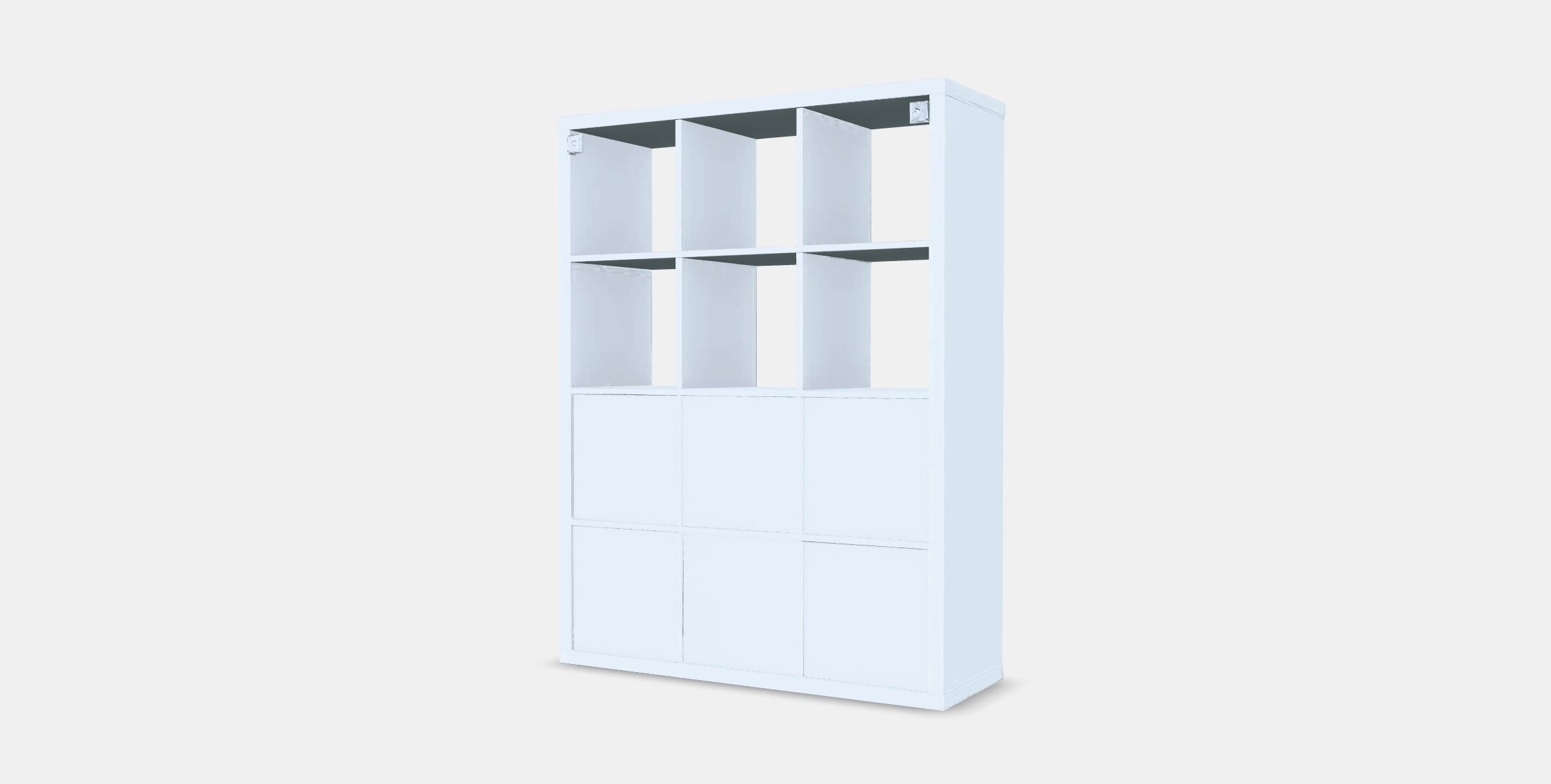 KALLAX Shelving unit with 6 inserts Low-poly 3D model_5