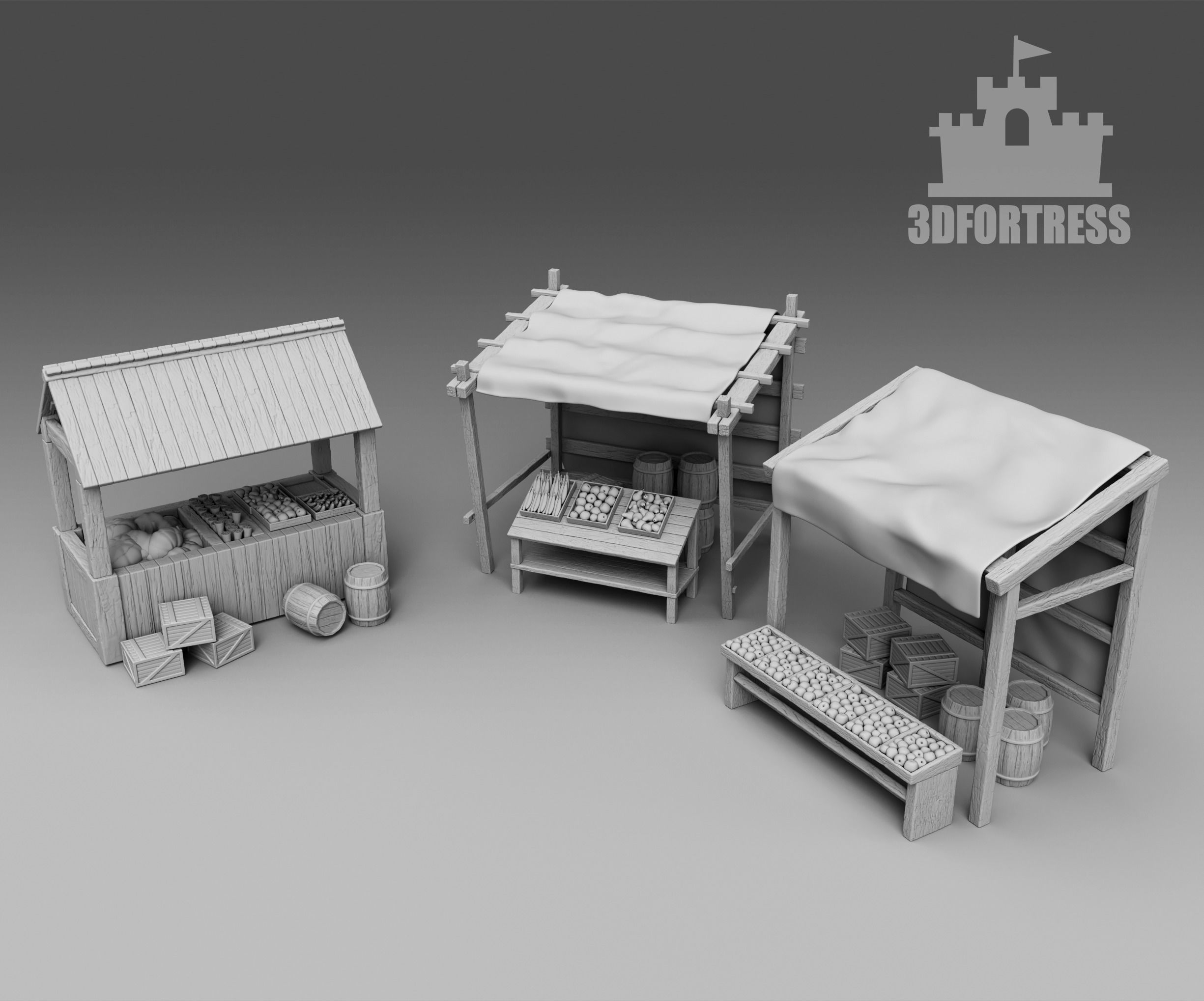 Shopping tents 3D print model_6