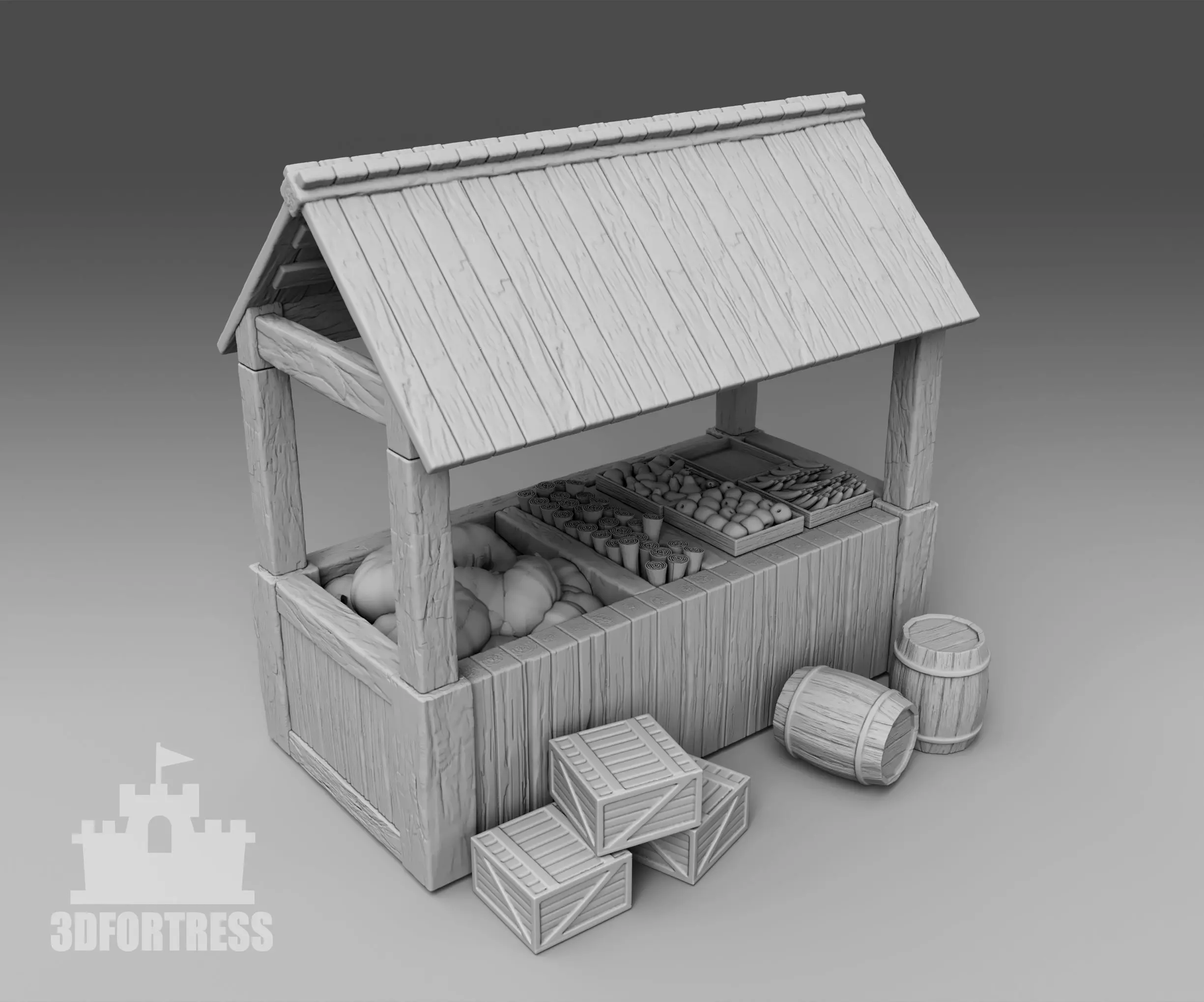 Shopping tents 3D print model_0