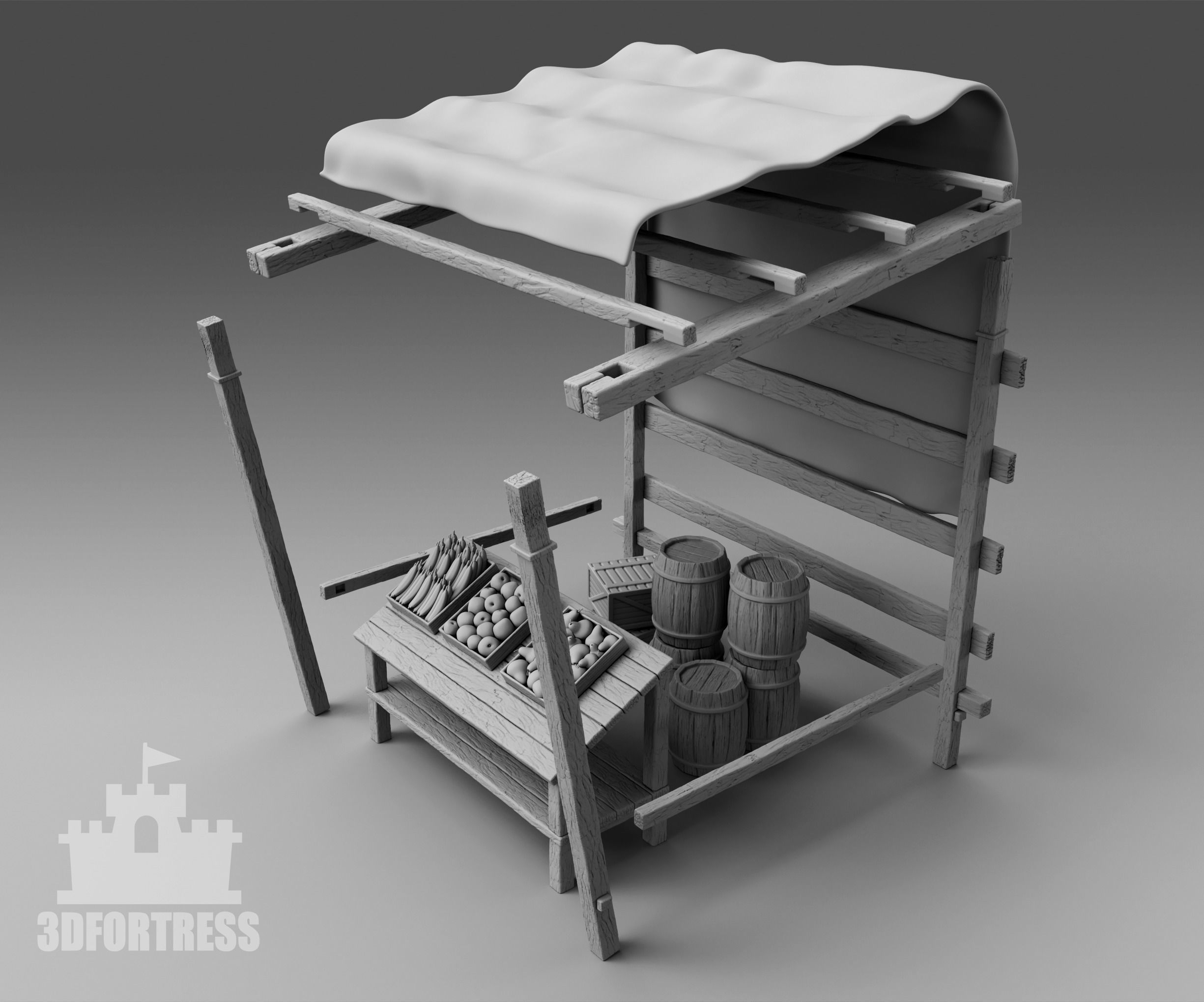 Shopping tents 3D print model_5