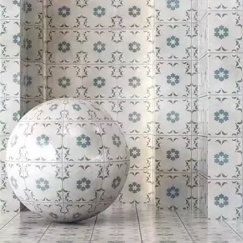 Morocco Tile Texture 4K - Seamless - 4 Color