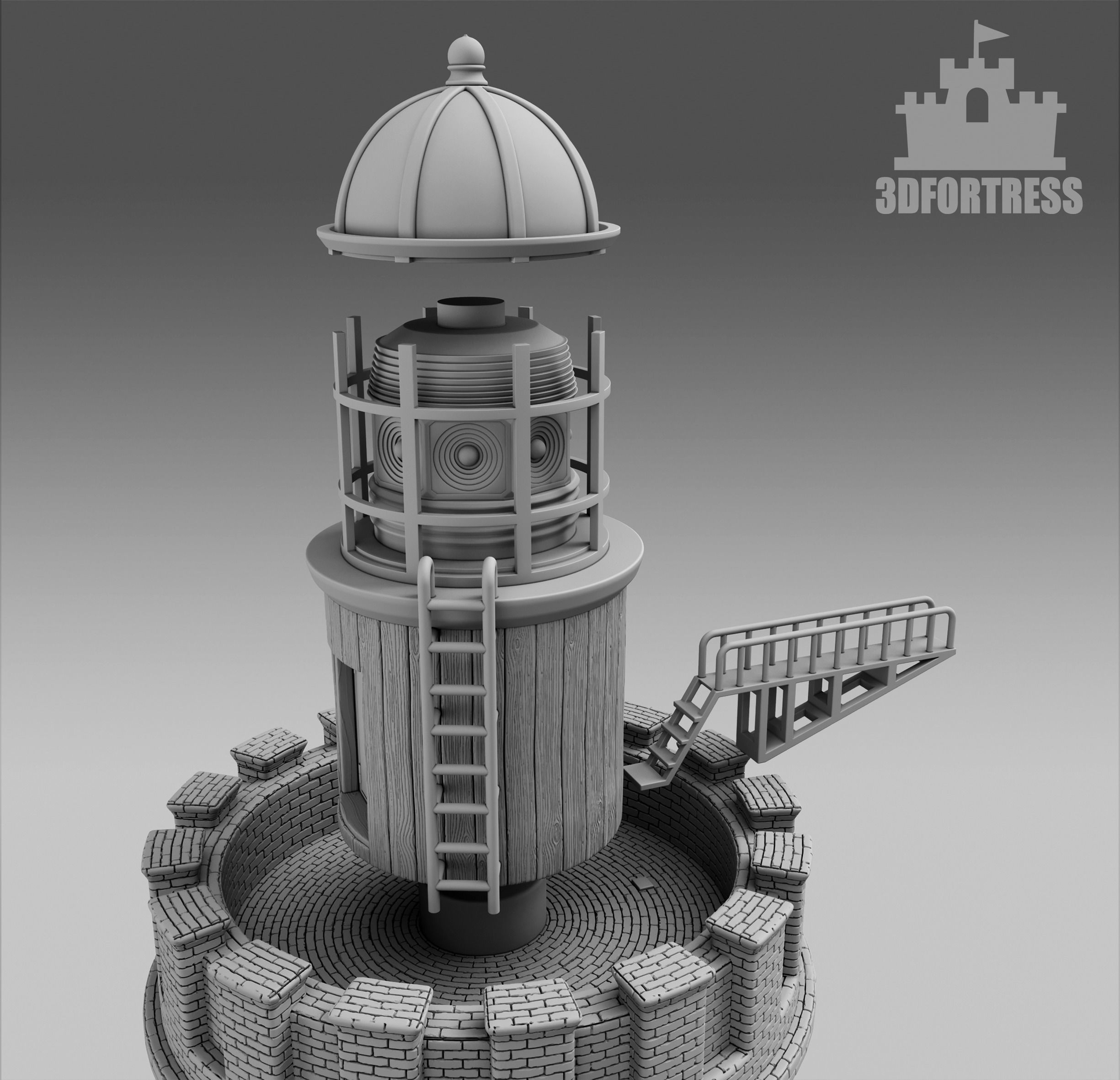 Lighthouse 3D print model_3