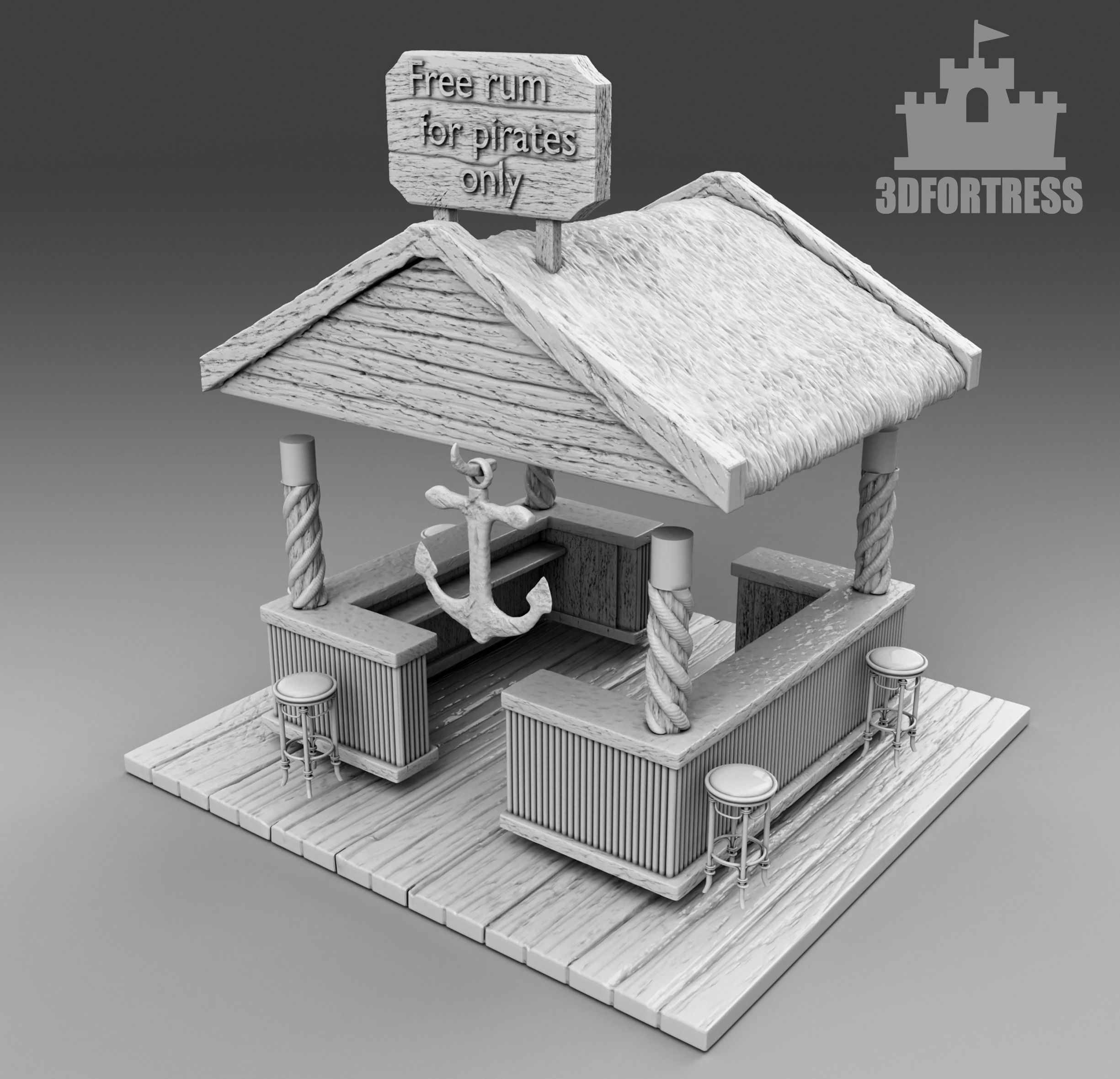 Free rum 3D print model_2