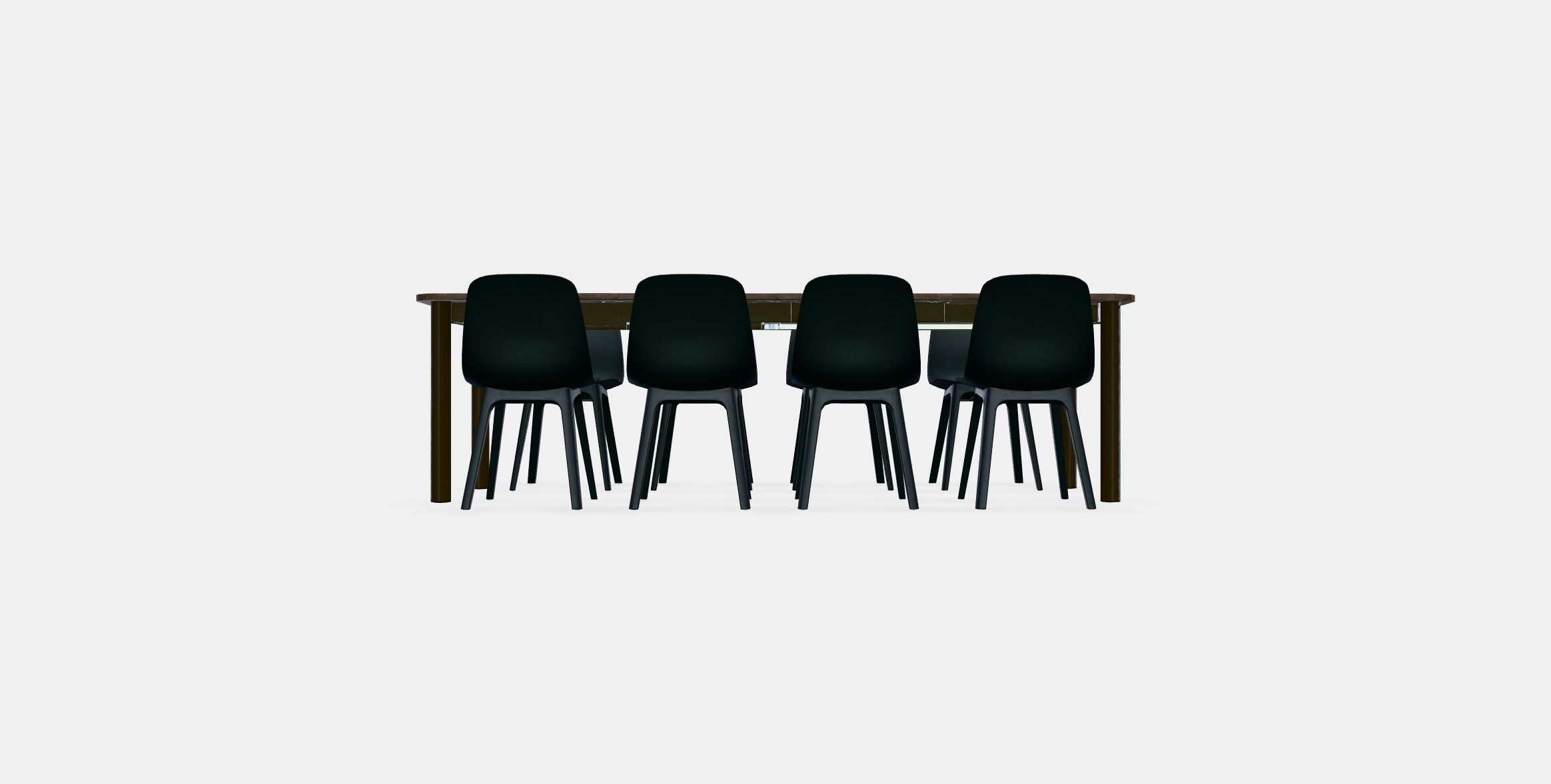 STRANDTORP - ODGER Table and 8 chairs Low-poly 3D model_10