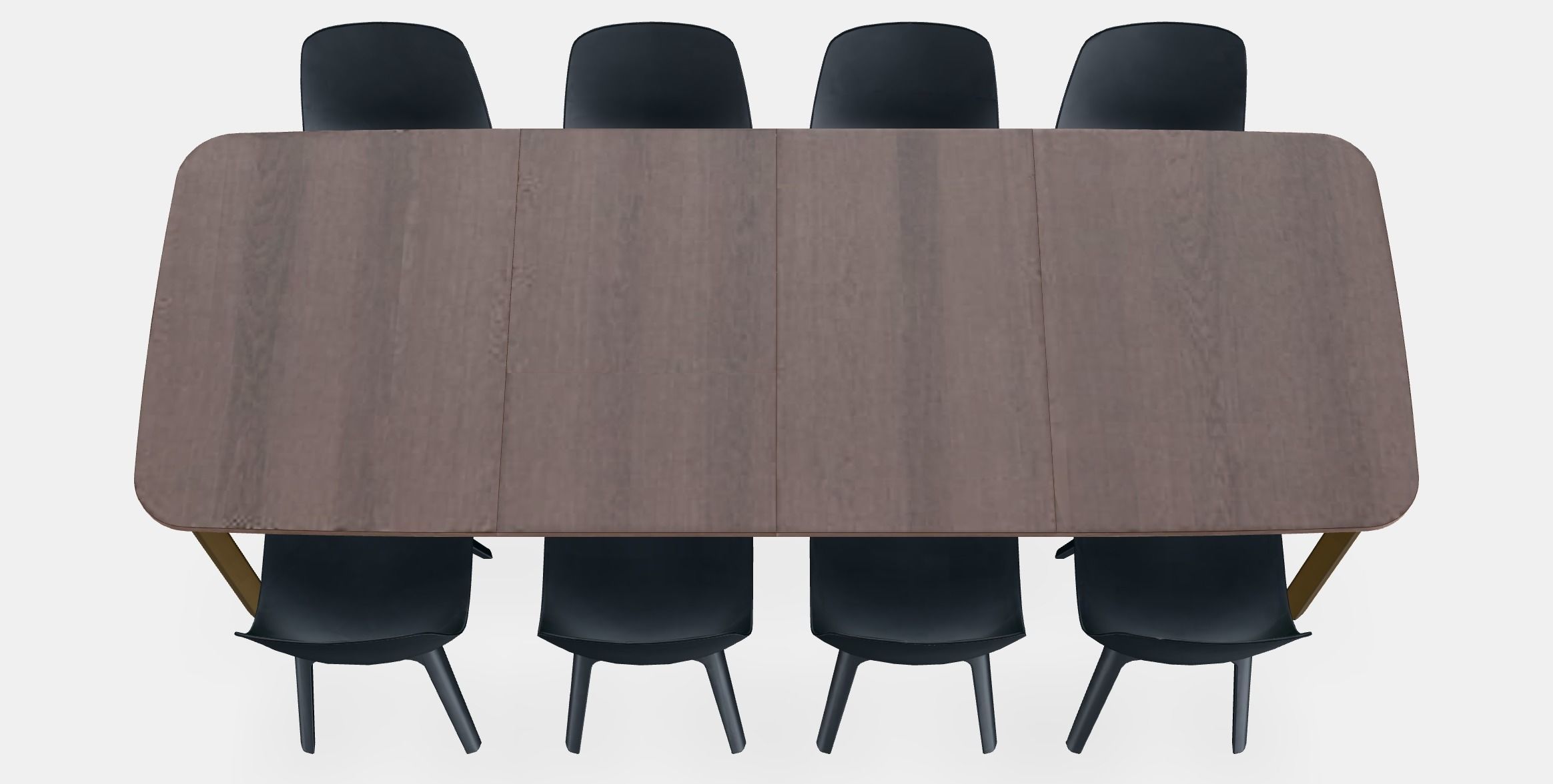 STRANDTORP - ODGER Table and 8 chairs Low-poly 3D model_7