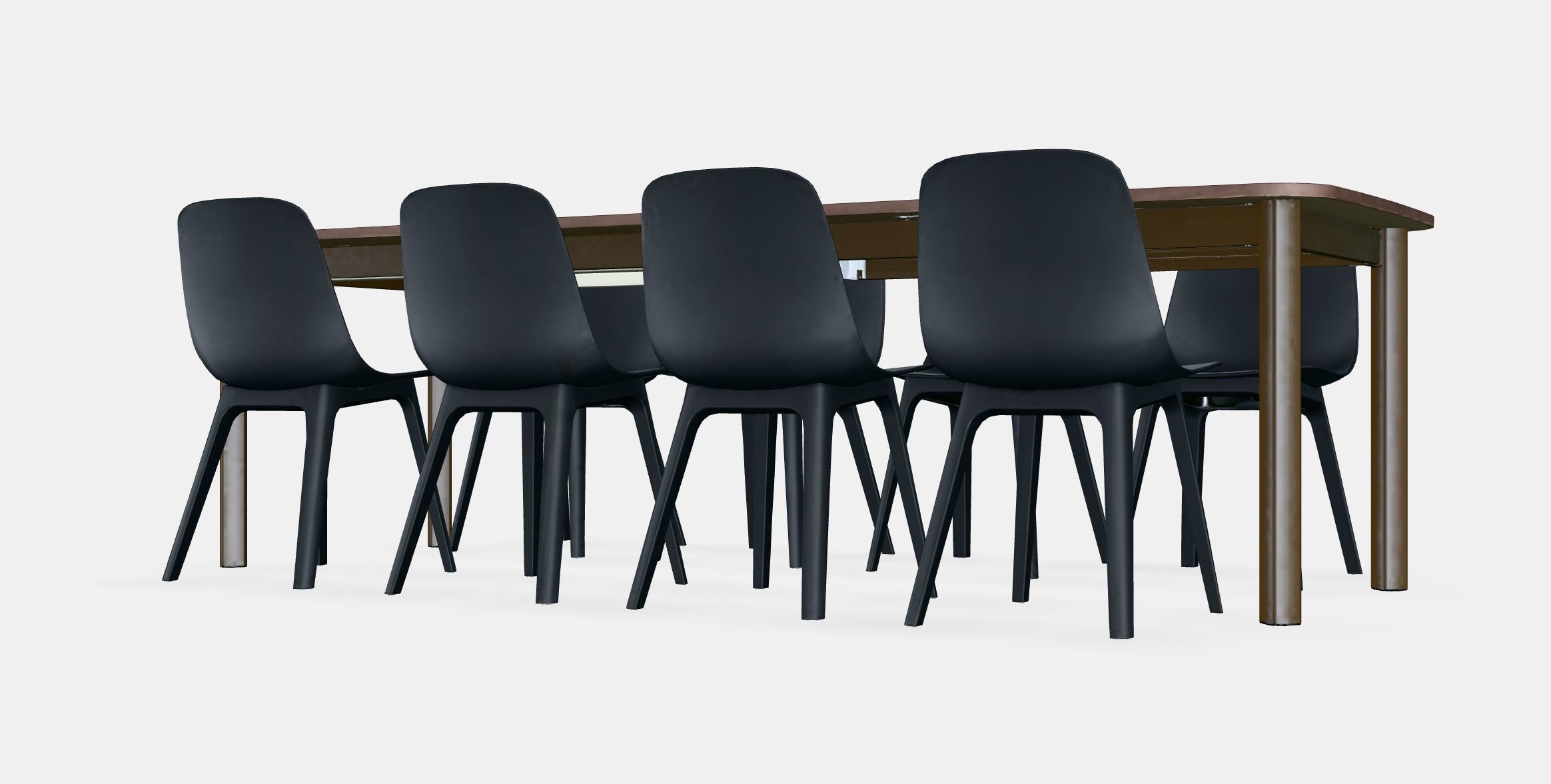 STRANDTORP - ODGER Table and 8 chairs Low-poly 3D model_6